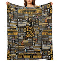 The Wise Words From Eric Forman's Basement Sustainable Throw Blanket
