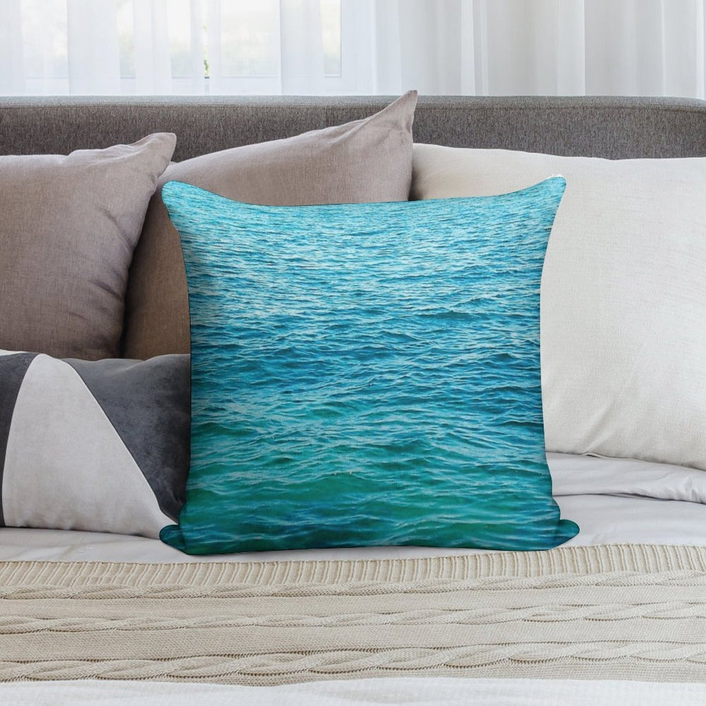 Turquoise Ocean Soft Gift Ready Throw Pillow