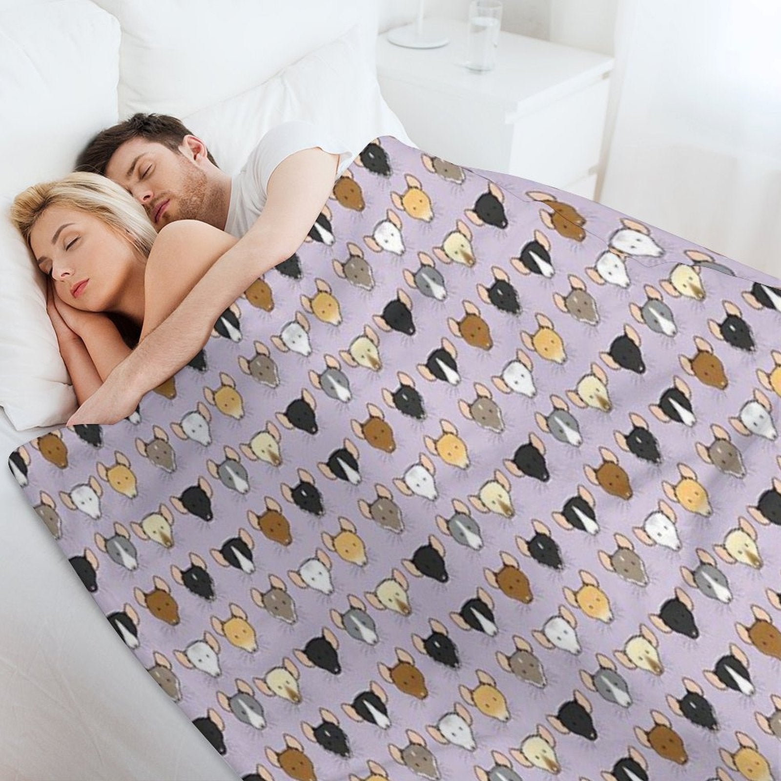 Ratty Faces Lightweight Throw Blanket
