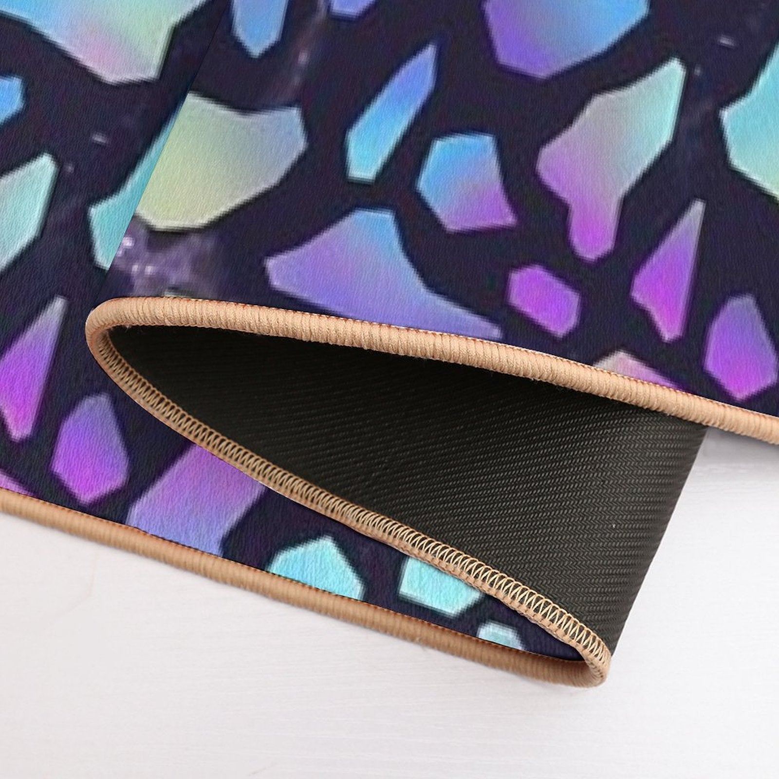 Iridescent Terrazzo Dark  Pet-Safe Bath Mat