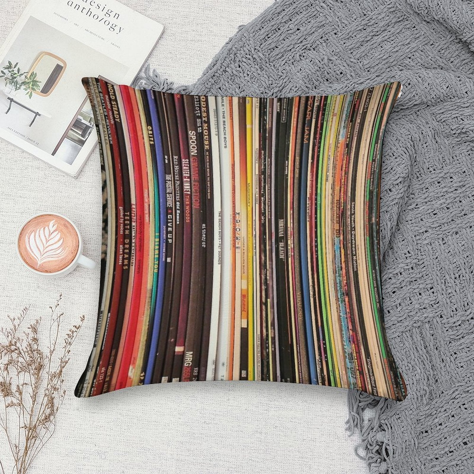 Ultimate Vinyl Record Collection Soft Skin-Friendly Throw Pillow