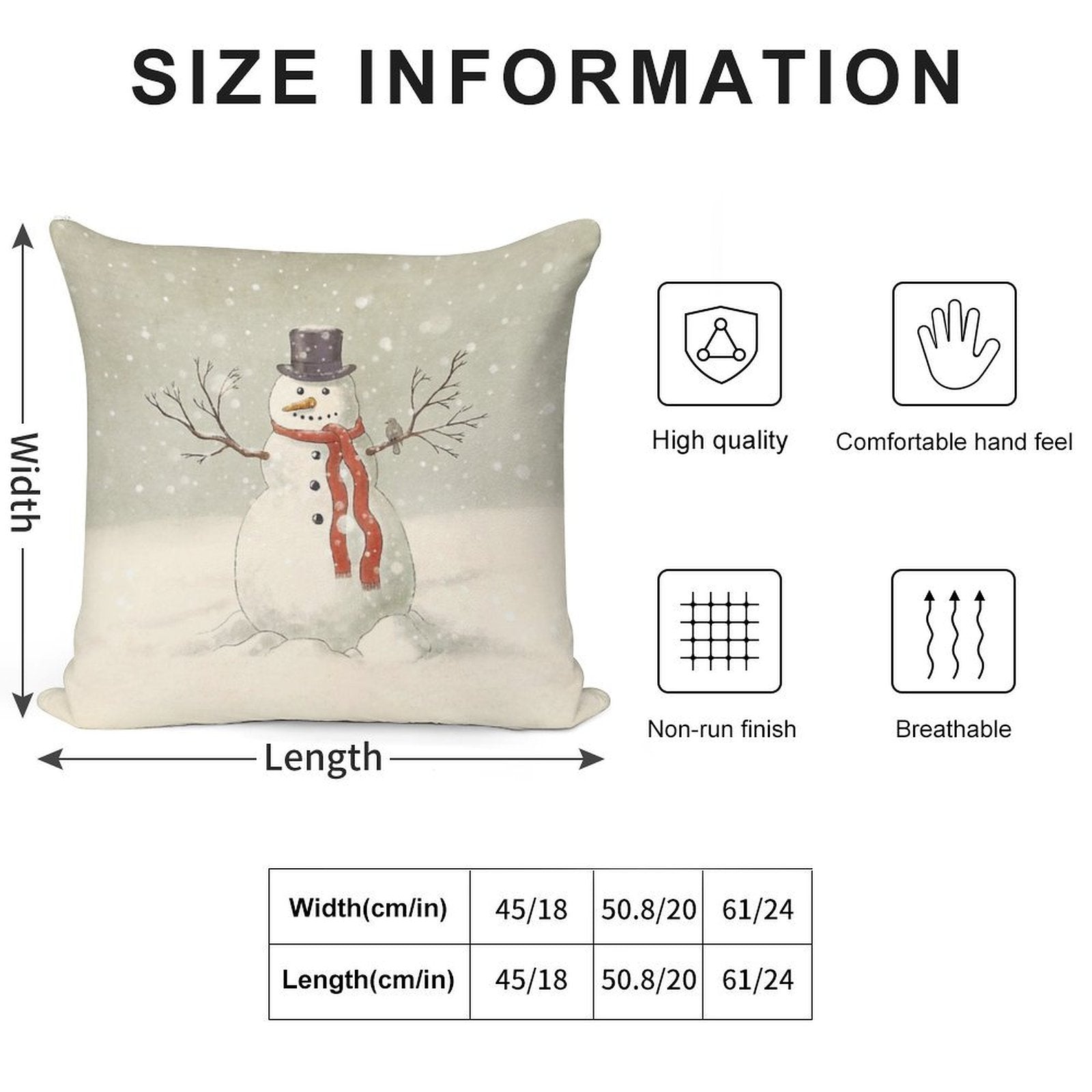 The Snowman Soft Style Accent Throw Pillow