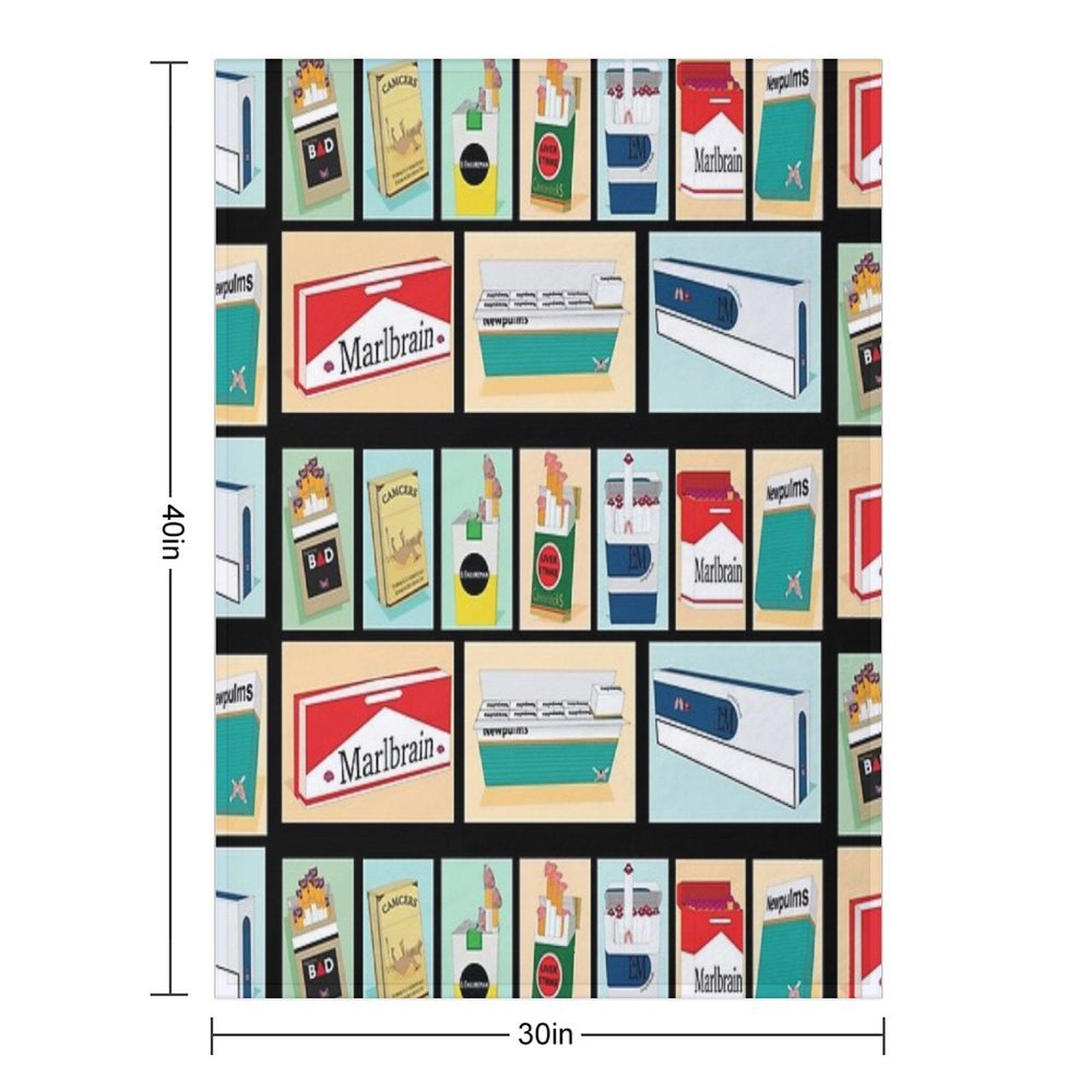 All Anti Smoking Cigarettes Boxes Anti-pilling Throw Blanket