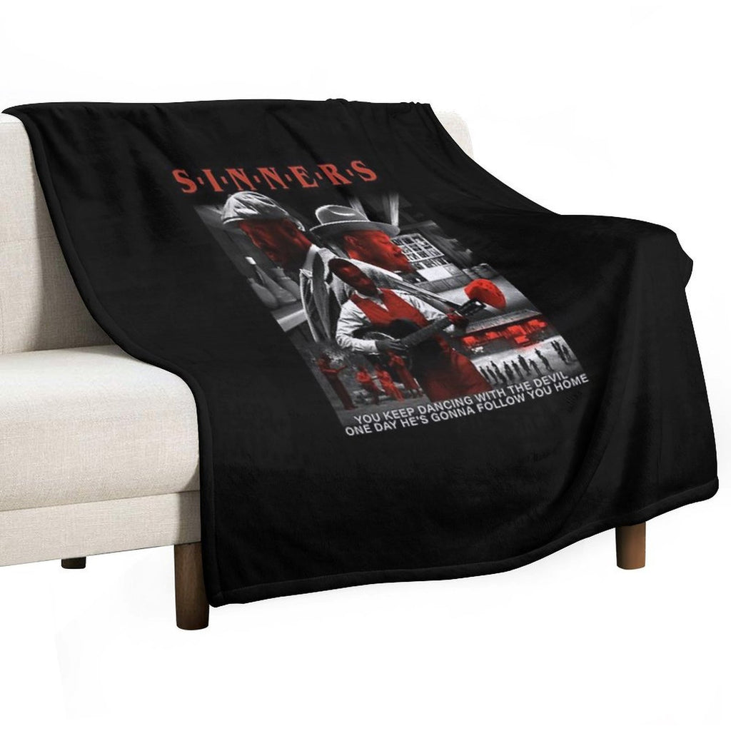Sinners Retro Posterart Premium Throw Blanket