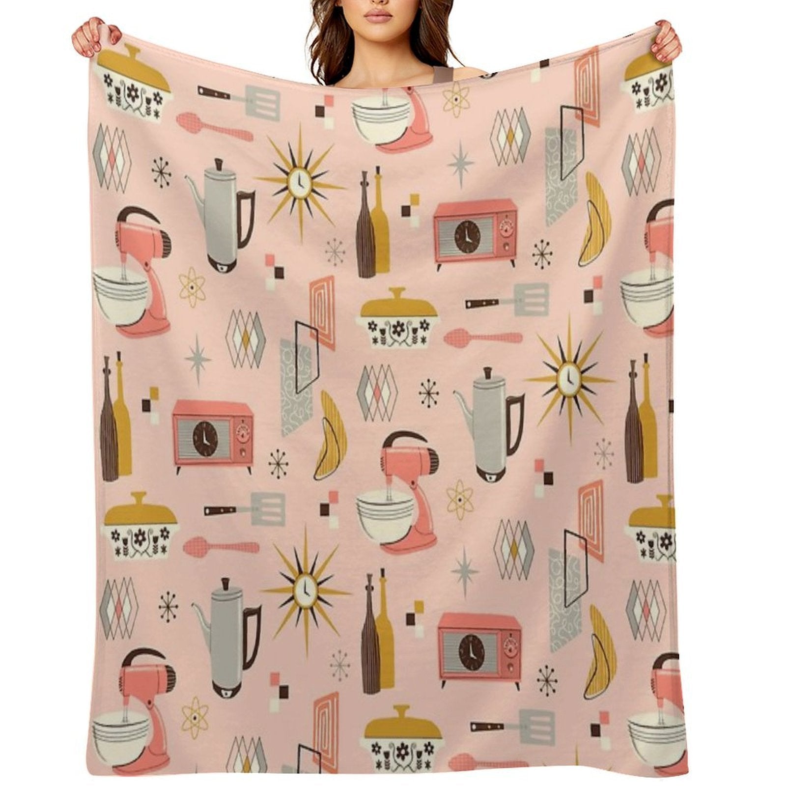 Atomic Kitchen Lightweight Throw Blanket