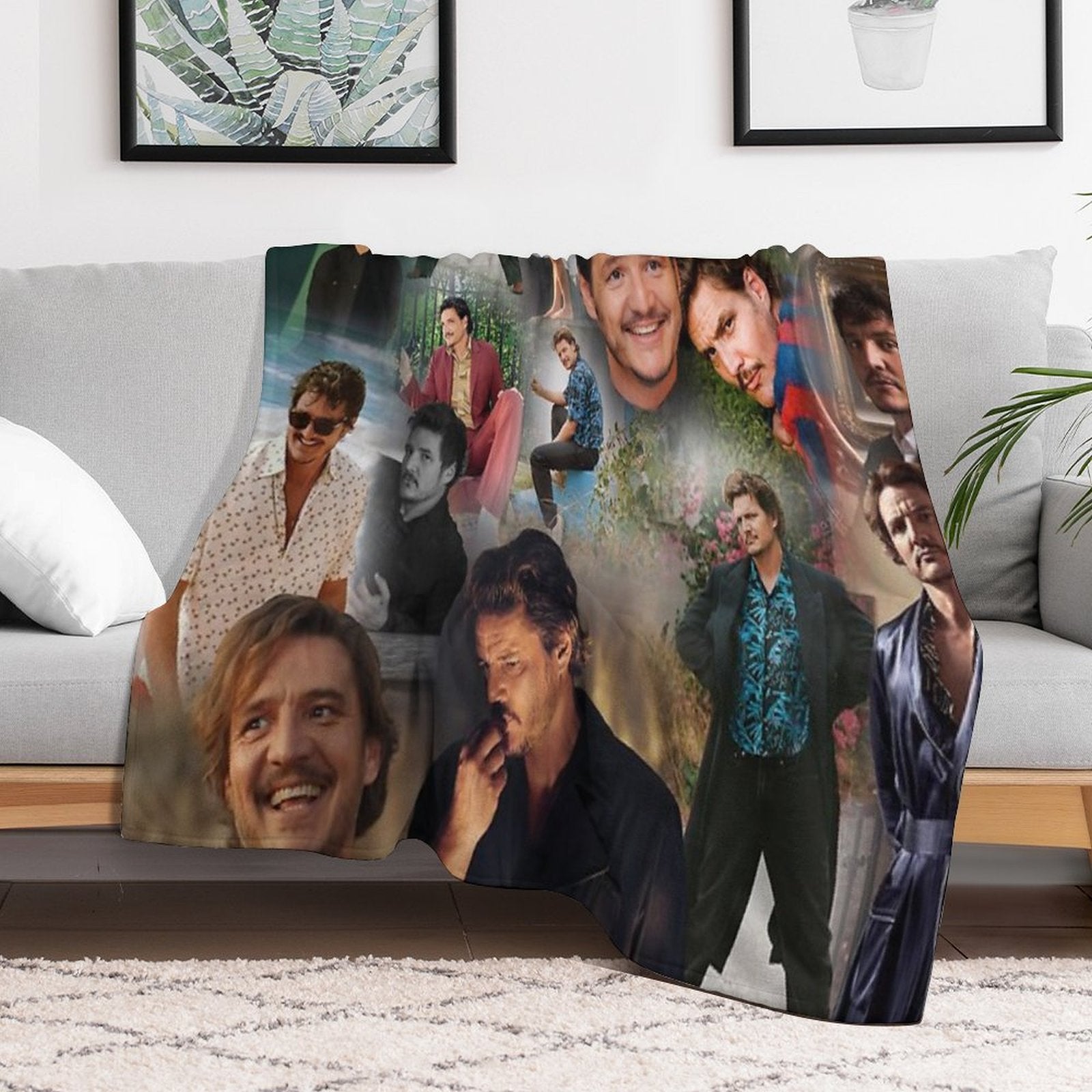 Pedro Pascal Premium Throw Blanket