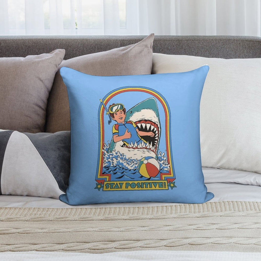 Stay Positive Soft Anti-Pilling Throw Pillow
