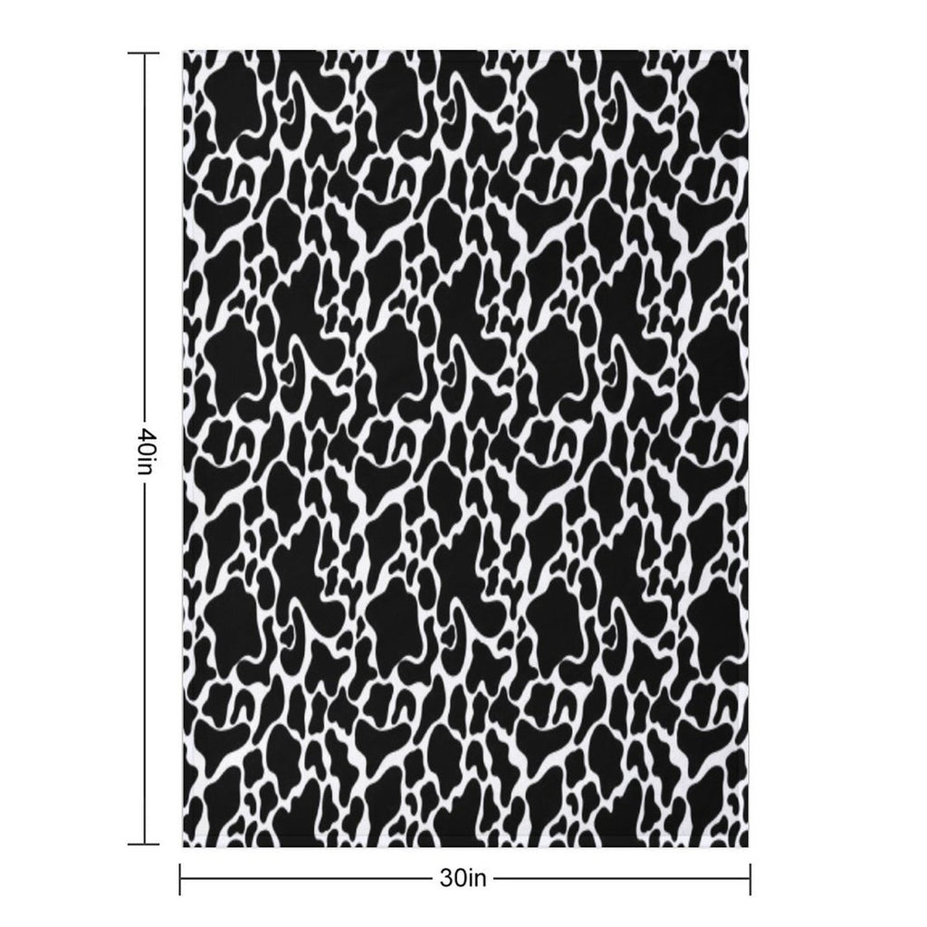 Cow Print Repeating Pattern Shrink-resistant Throw Blanket