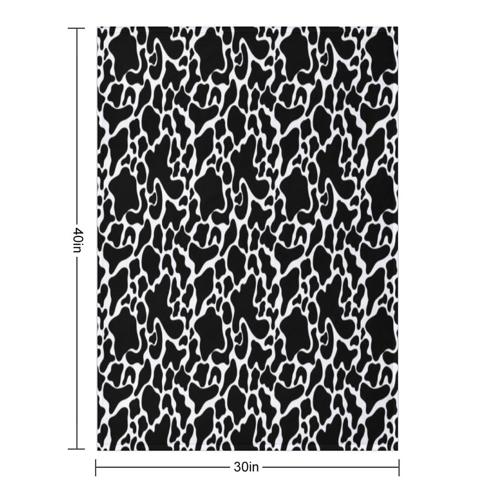 Cow Print Repeating Pattern Shrink-resistant Throw Blanket