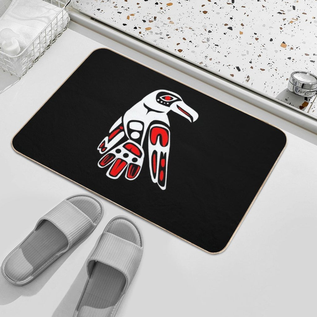 Haida Raven Funny Gift Idea  Easy To Clean Bath Mat