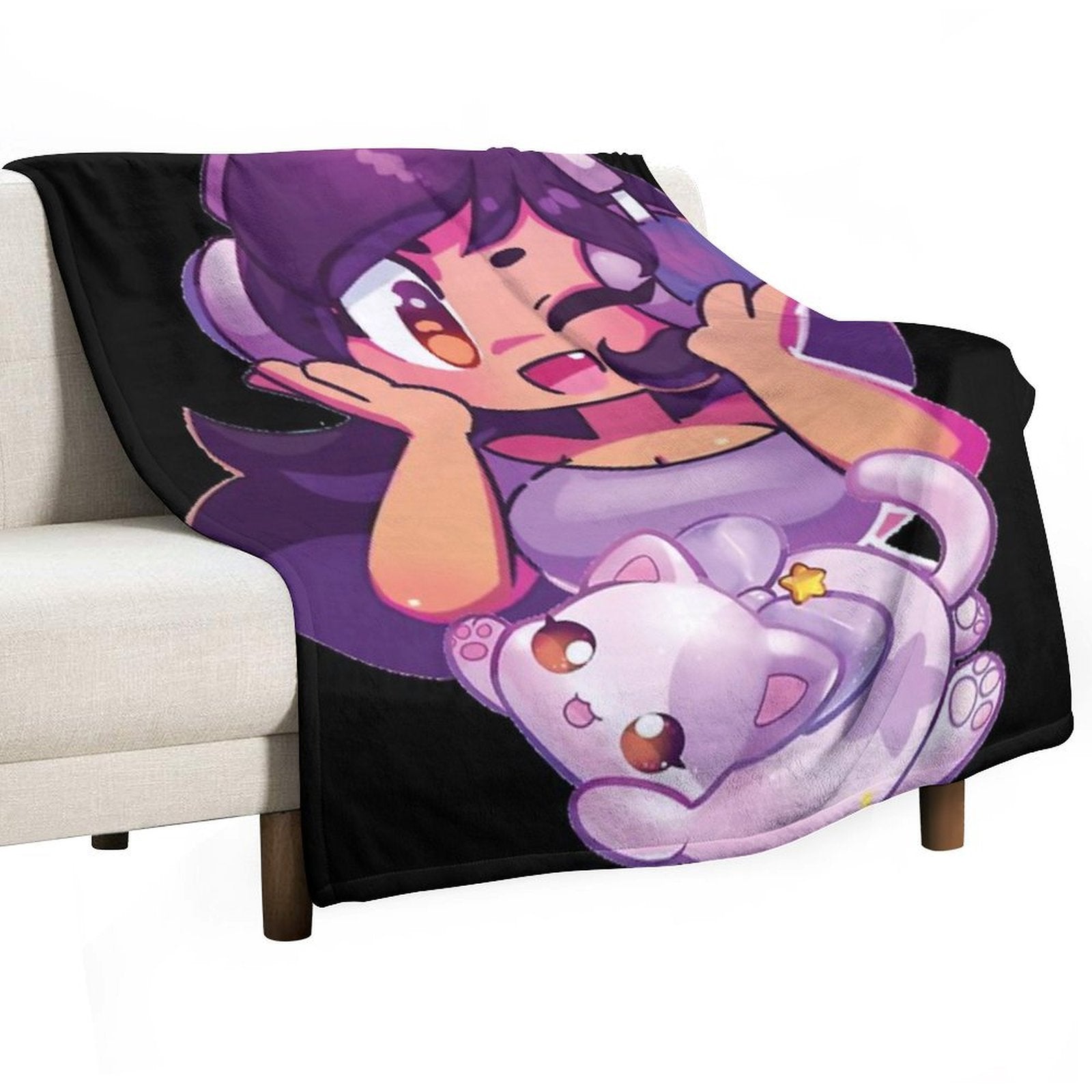 Aphmau with Cat Gift-ready Throw Blanket