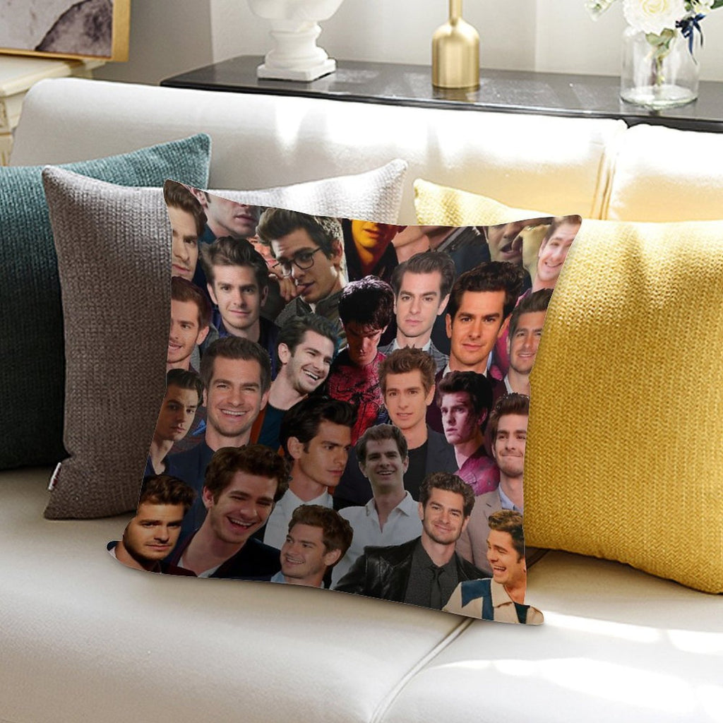 Andrew Garfield Photo Collage Soft Bedroom Essential Throw Pillow