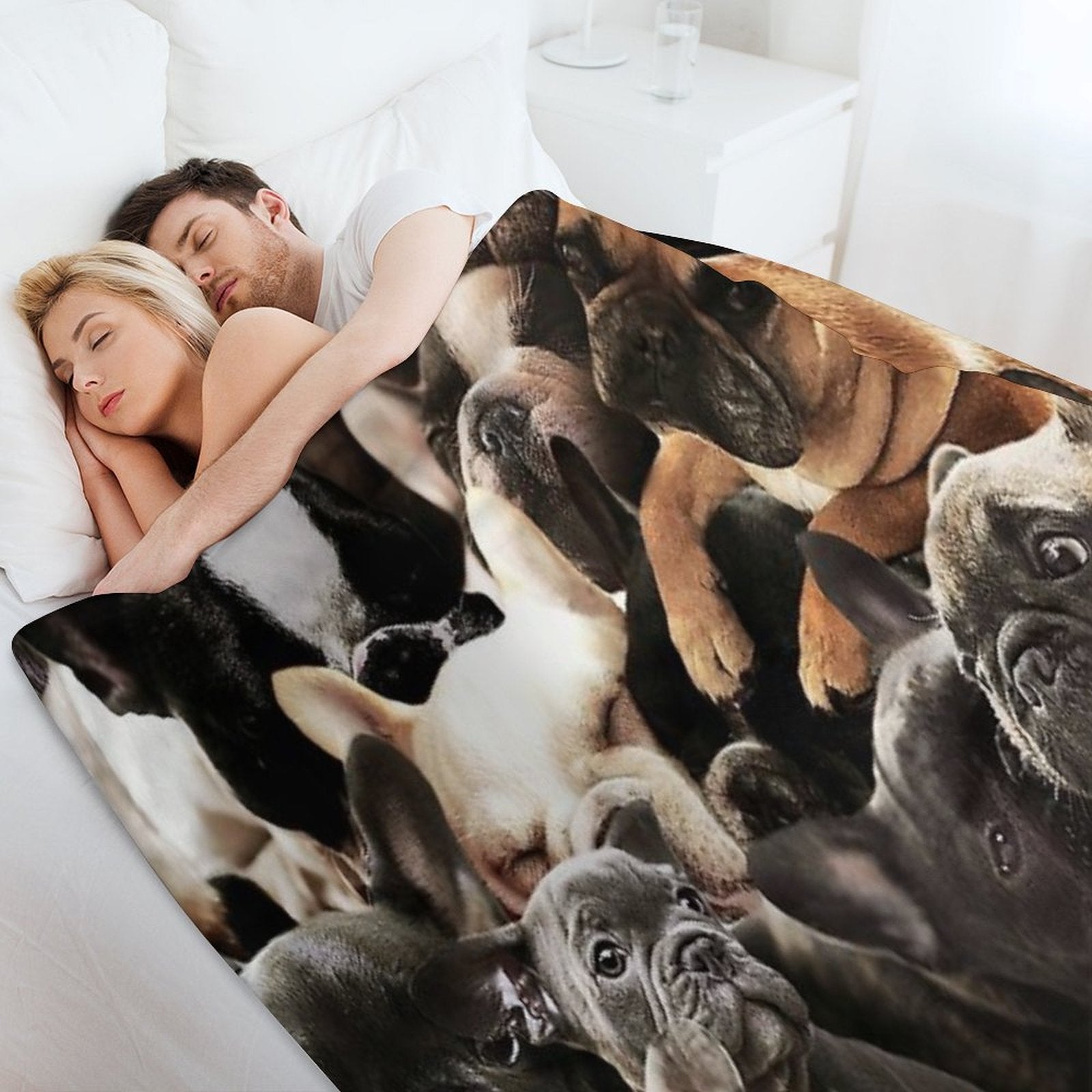 French Bulldogs Gift-ready Throw Blanket