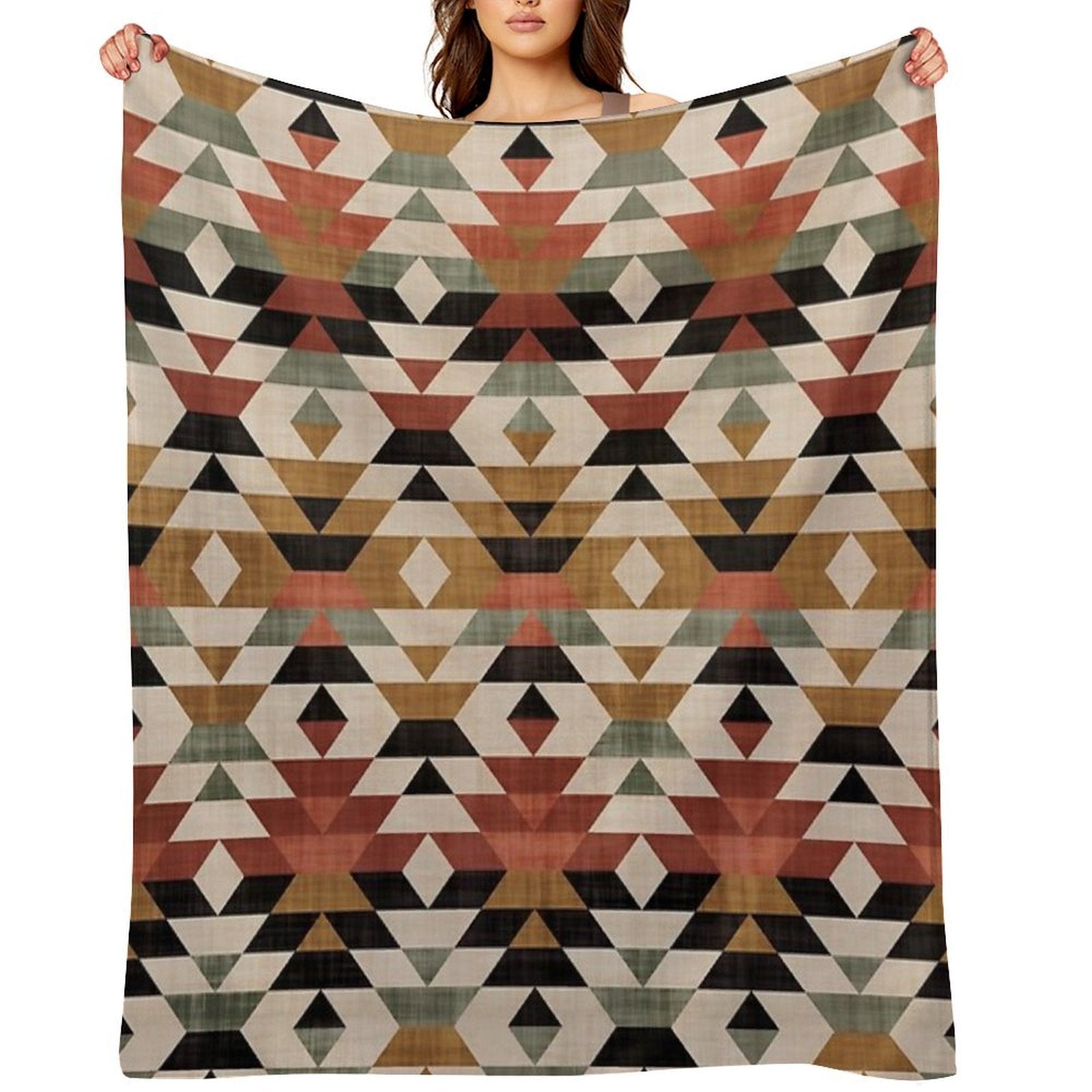 Southwestern Boho Prints Eco-conscious Throw Blanket
