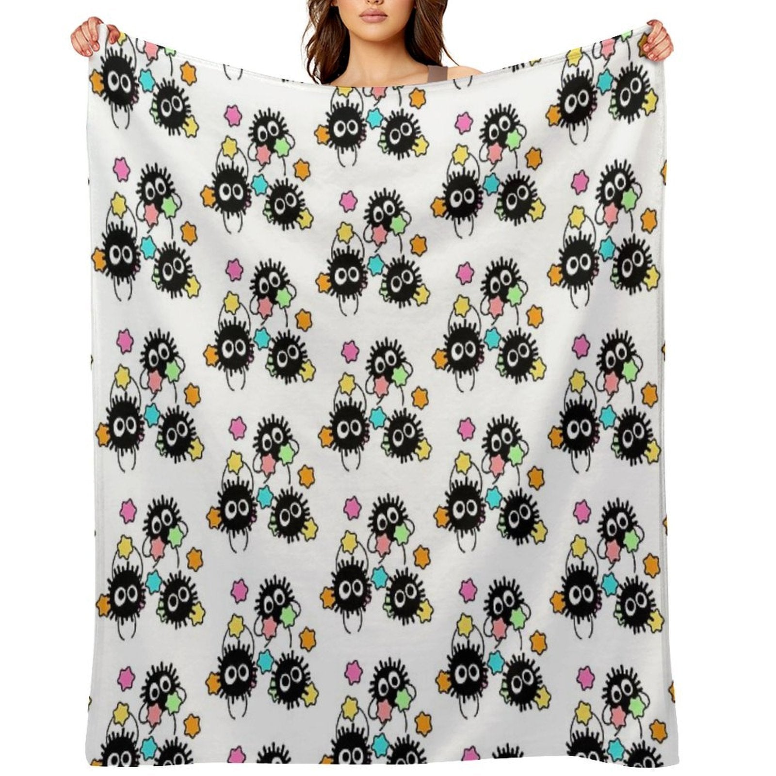 Happy Soot Sprites Shrink-resistant Throw Blanket
