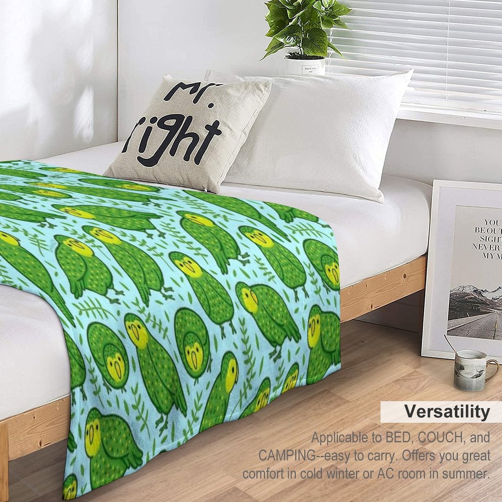 Kakapo Velvety-soft Throw Blanket