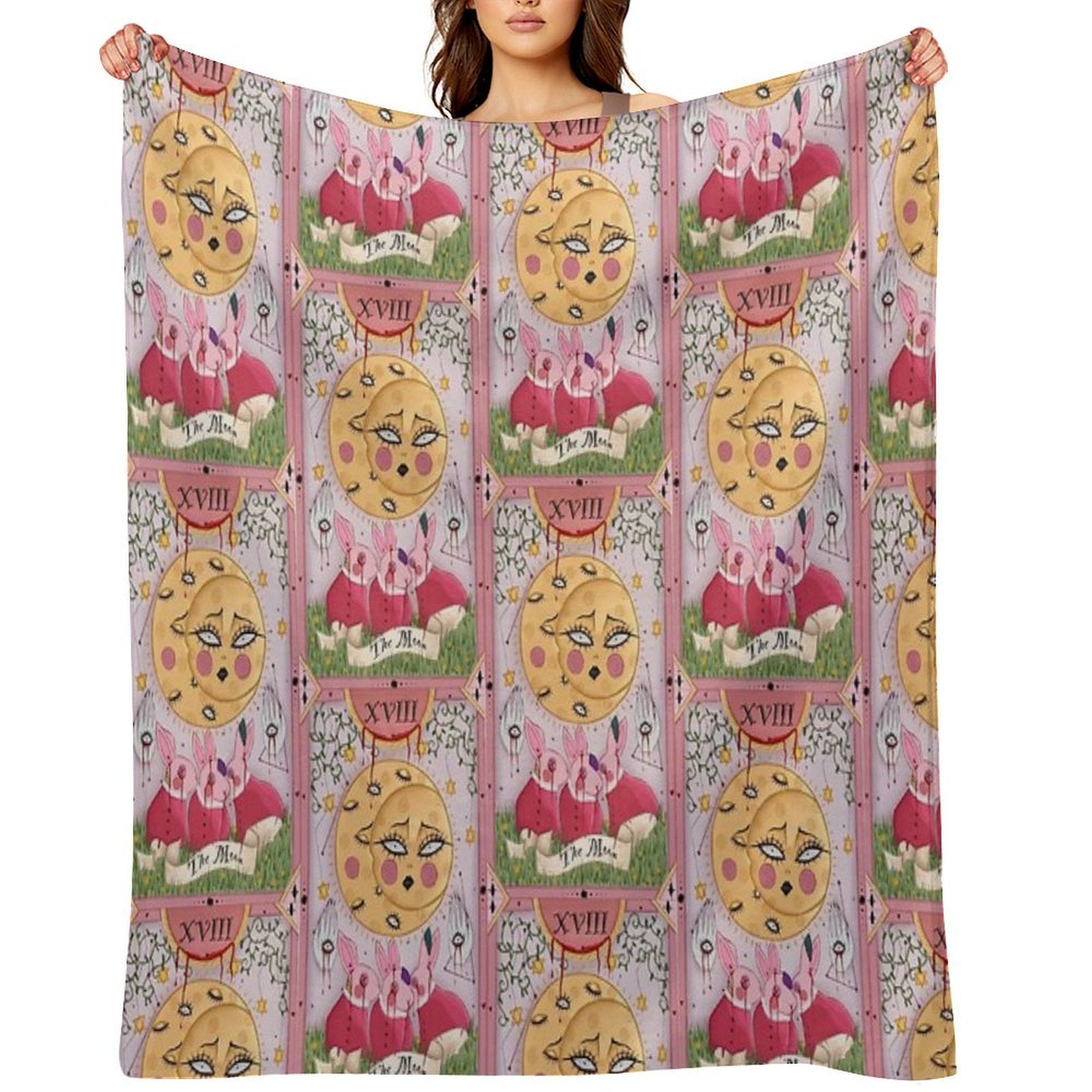 The Moon Velvety-soft Throw Blanket
