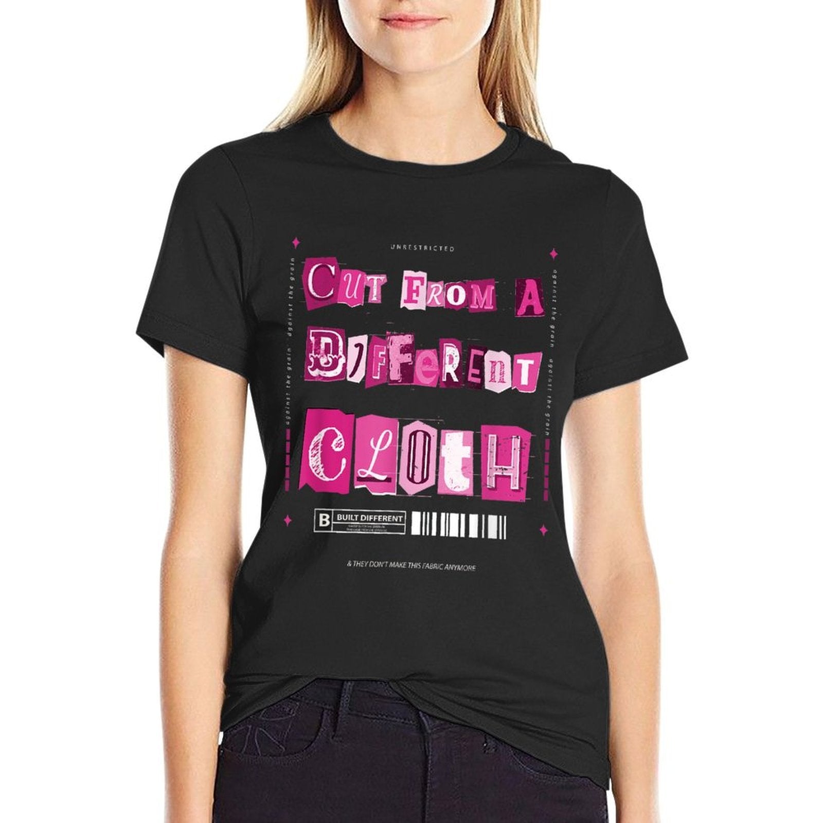 Pink Cut From A Different Cloth Pink Graphic  Lightweight T-Shirt