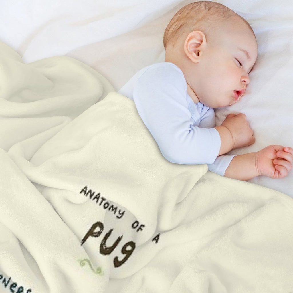 Anatomy of A Pug Multi-functional Throw Blanket
