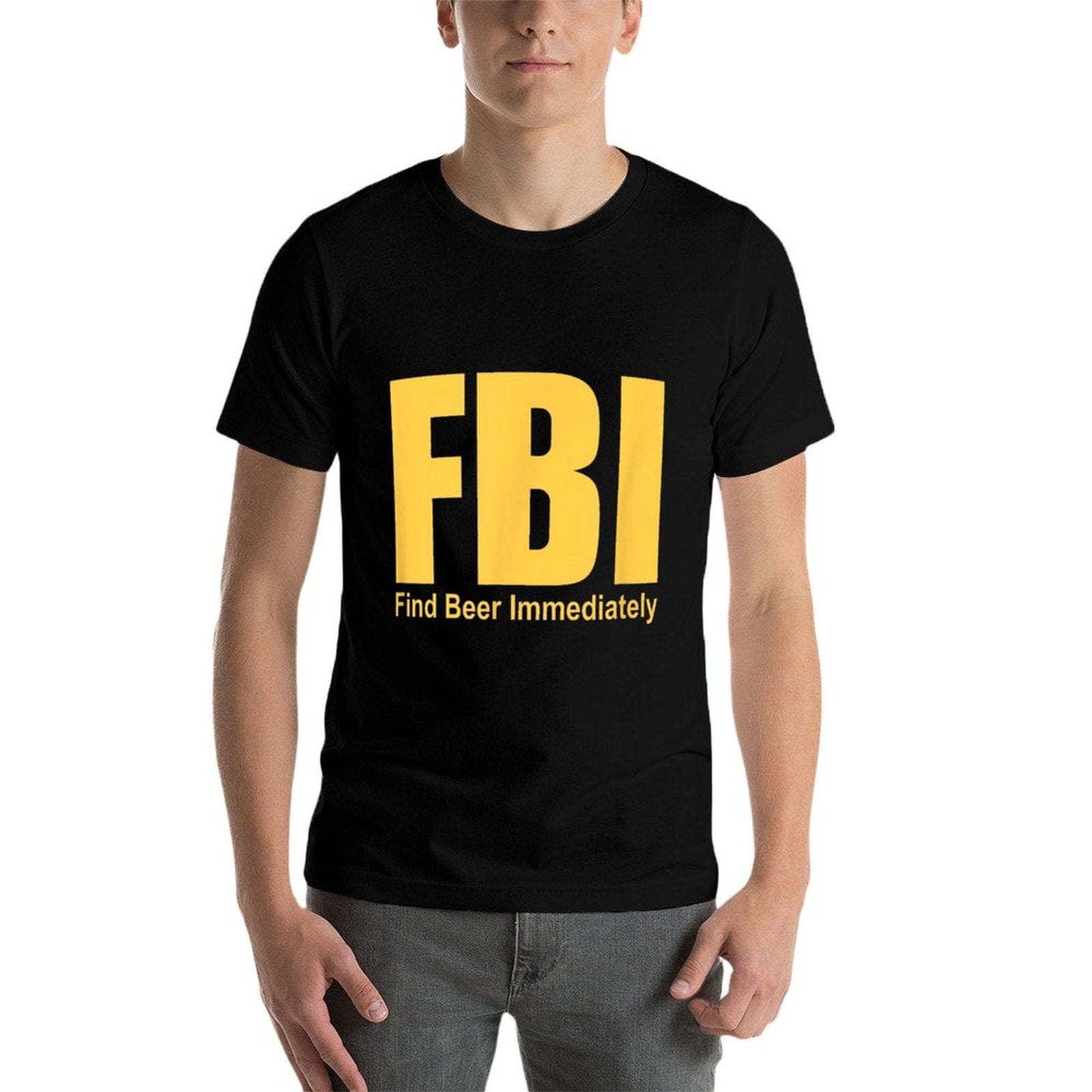 Funny FBI Find Beer Immediately  Vintage-inspired T-Shirt