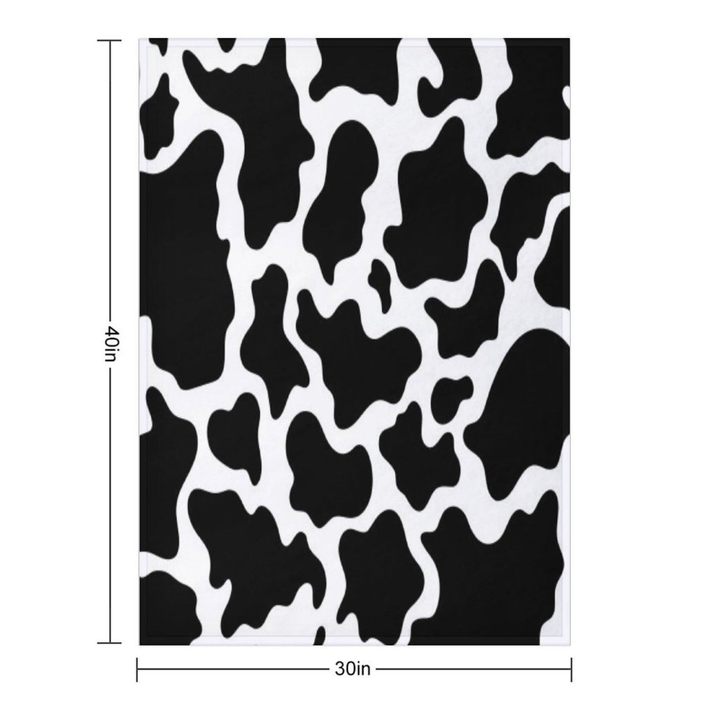 Cow Skin Pattern Velvety-soft Throw Blanket