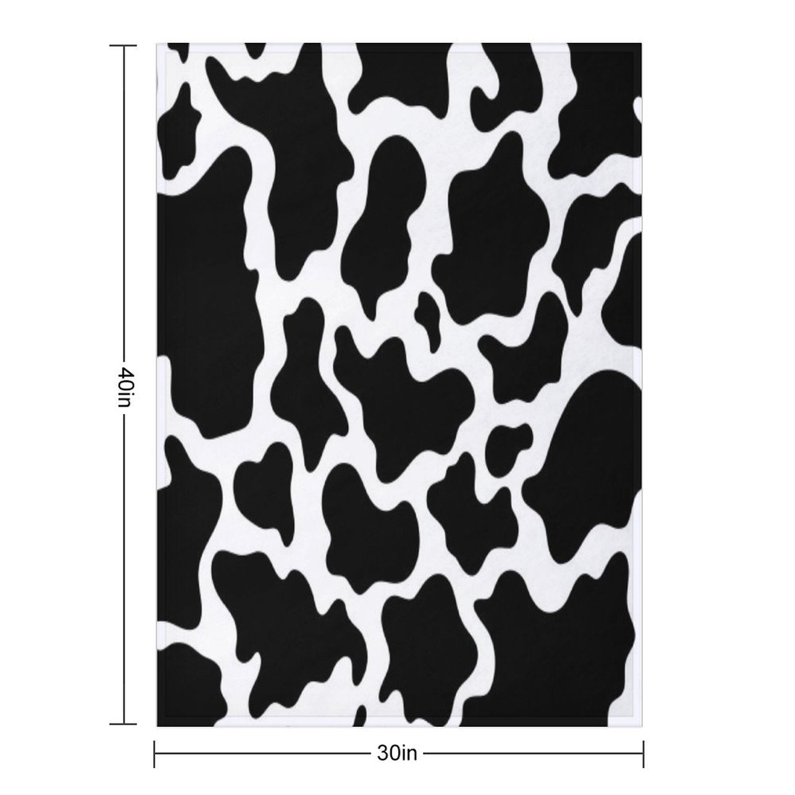 Cow Skin Pattern Velvety-soft Throw Blanket