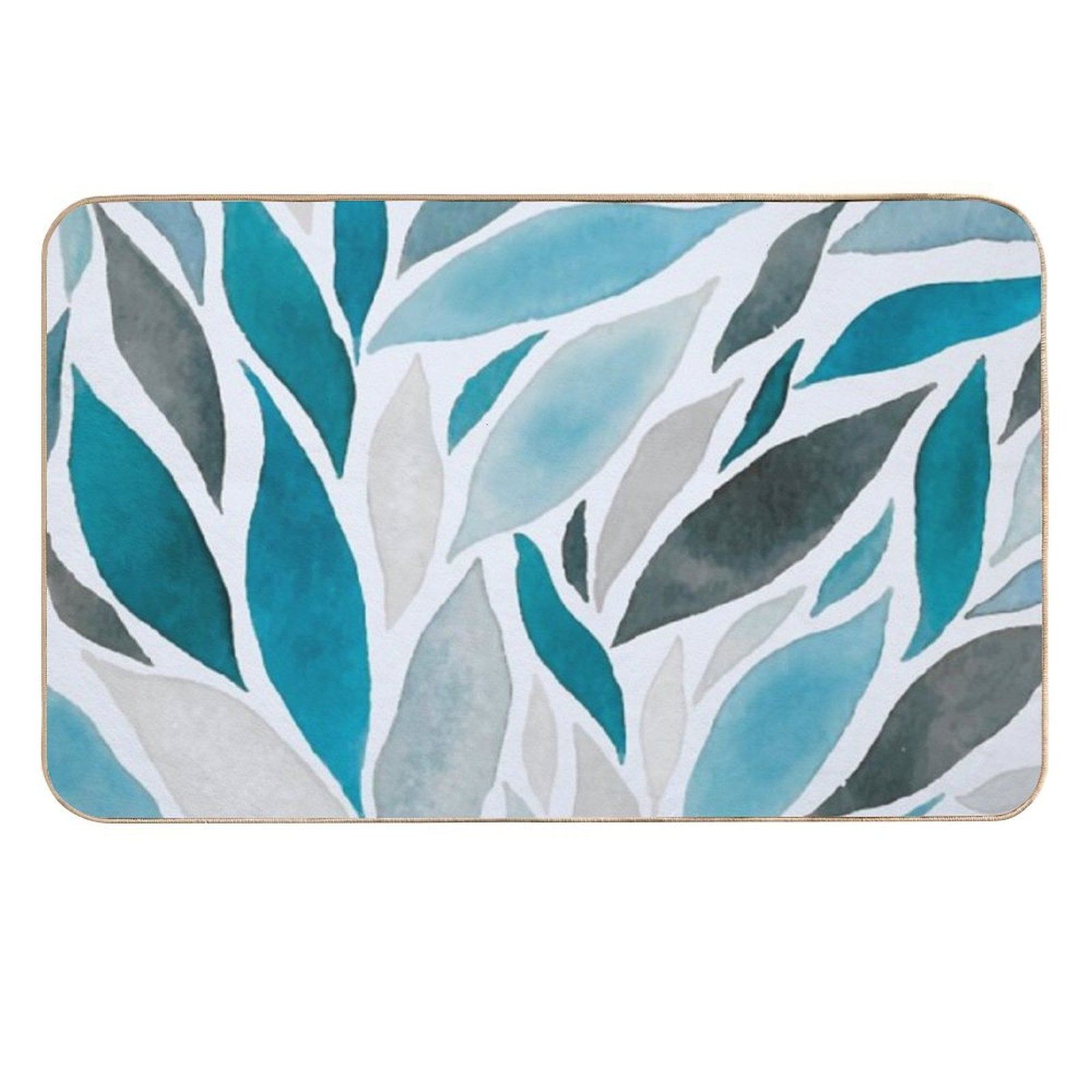 Abstract Leaf  Odorless Bath Mat