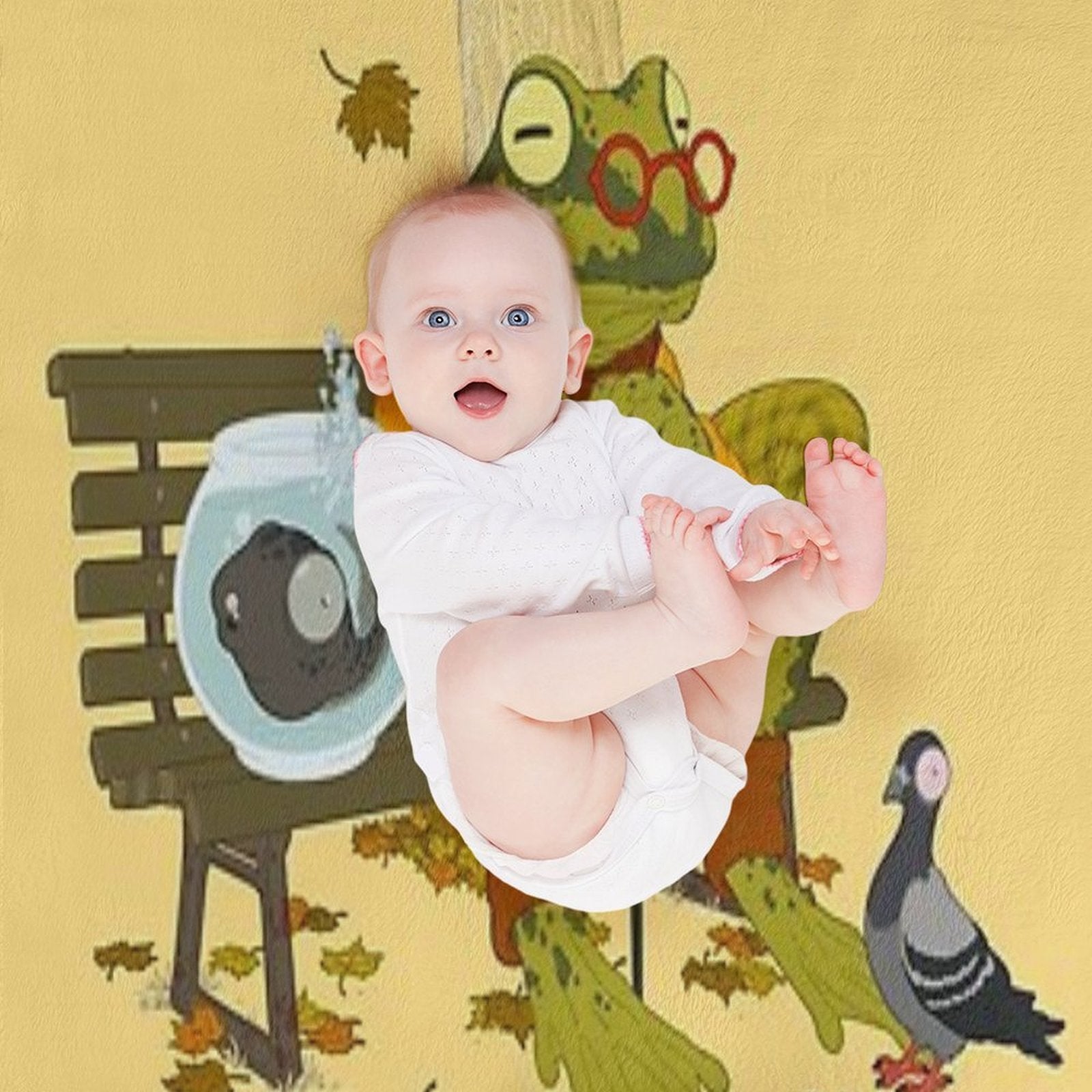 Day Out with Grandpa Travel-friendly Throw Blanket
