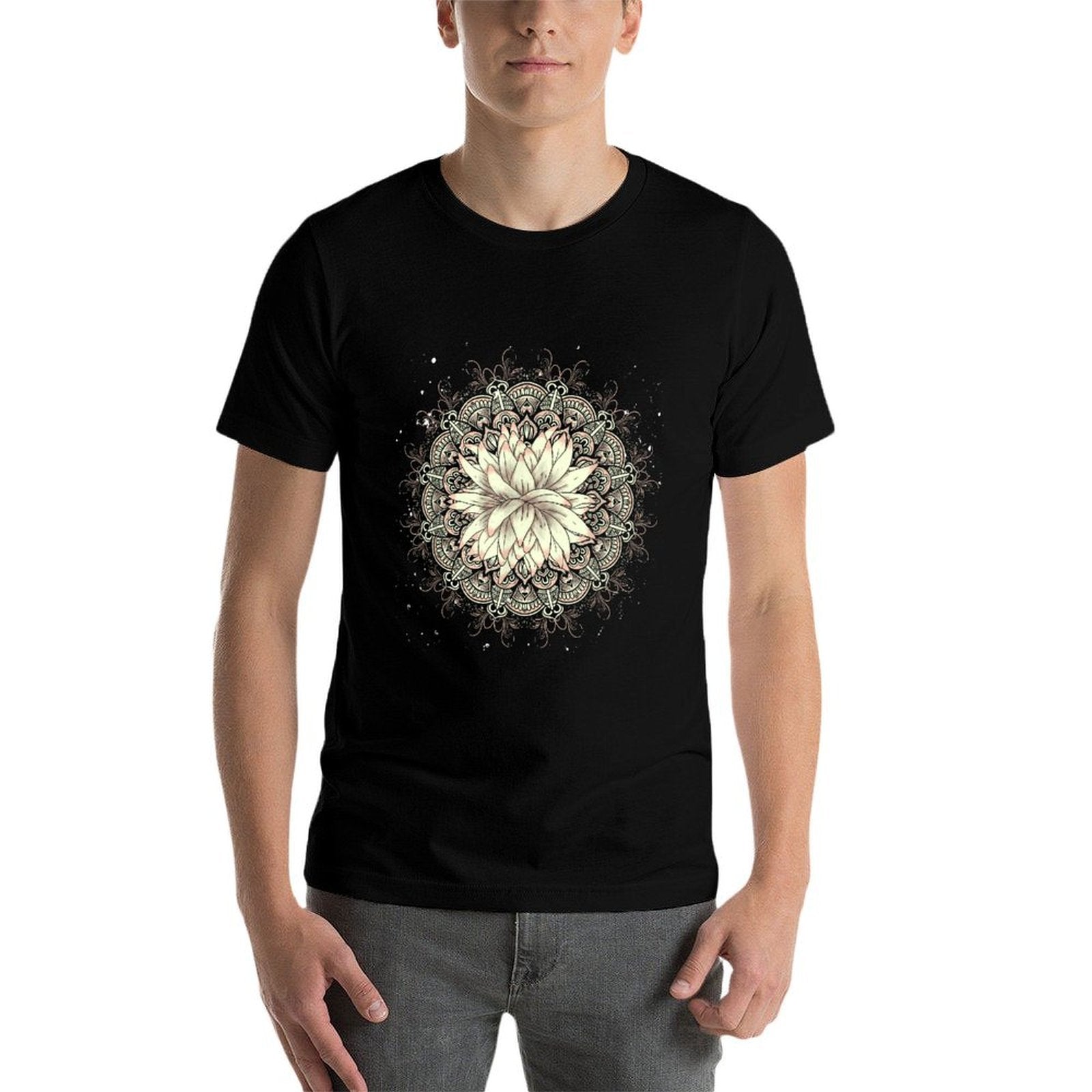 Buddhist Flower Blossom Prana Art Spiritual Lotus Mandala  Breathable T-Shirt