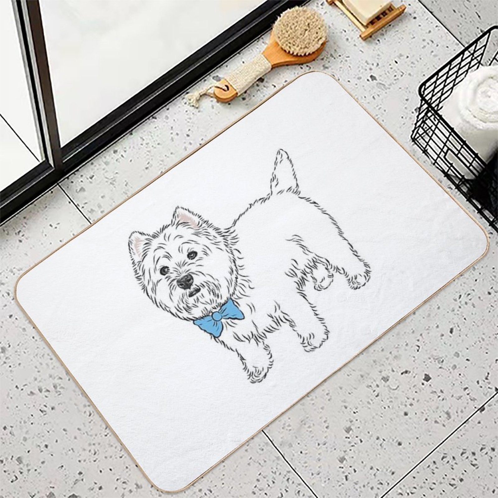 My Little Westie  (please Message Me BEFORE You Order to Add Your Own Name) Durable Bath Mat