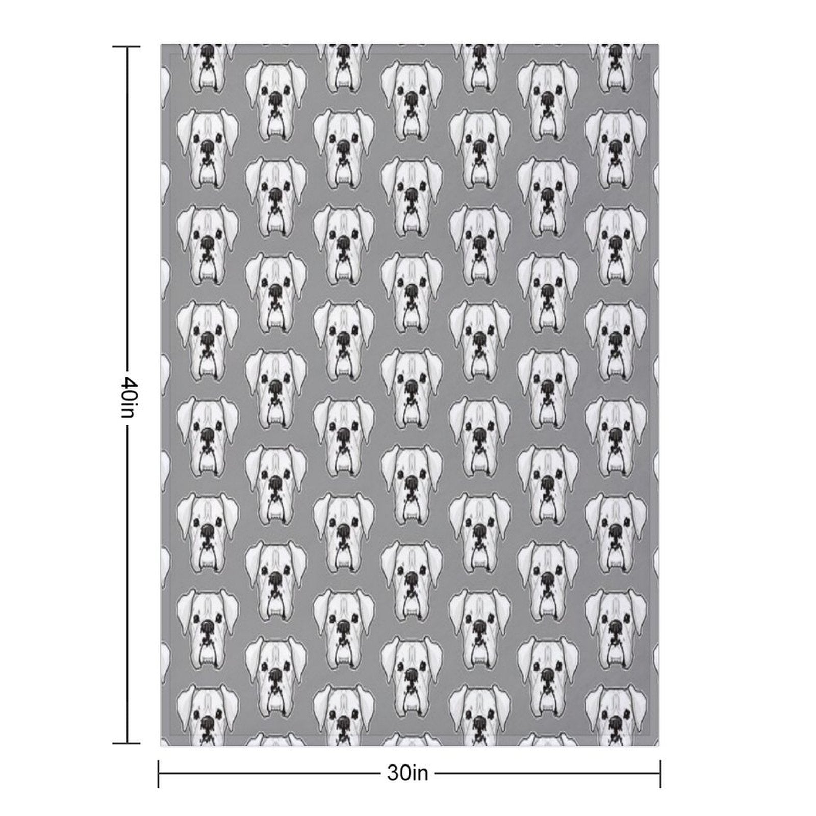 White Boxer Premium Throw Blanket