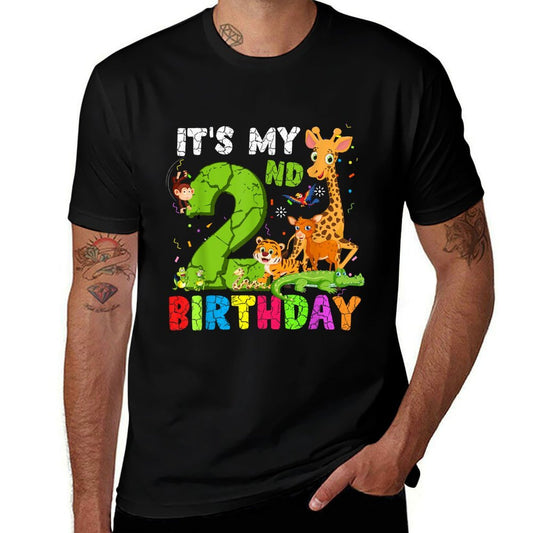 It's My 2nd Birthday Animals Cute Zoo 2 Year Old Boy Girl  Durable T-Shirt