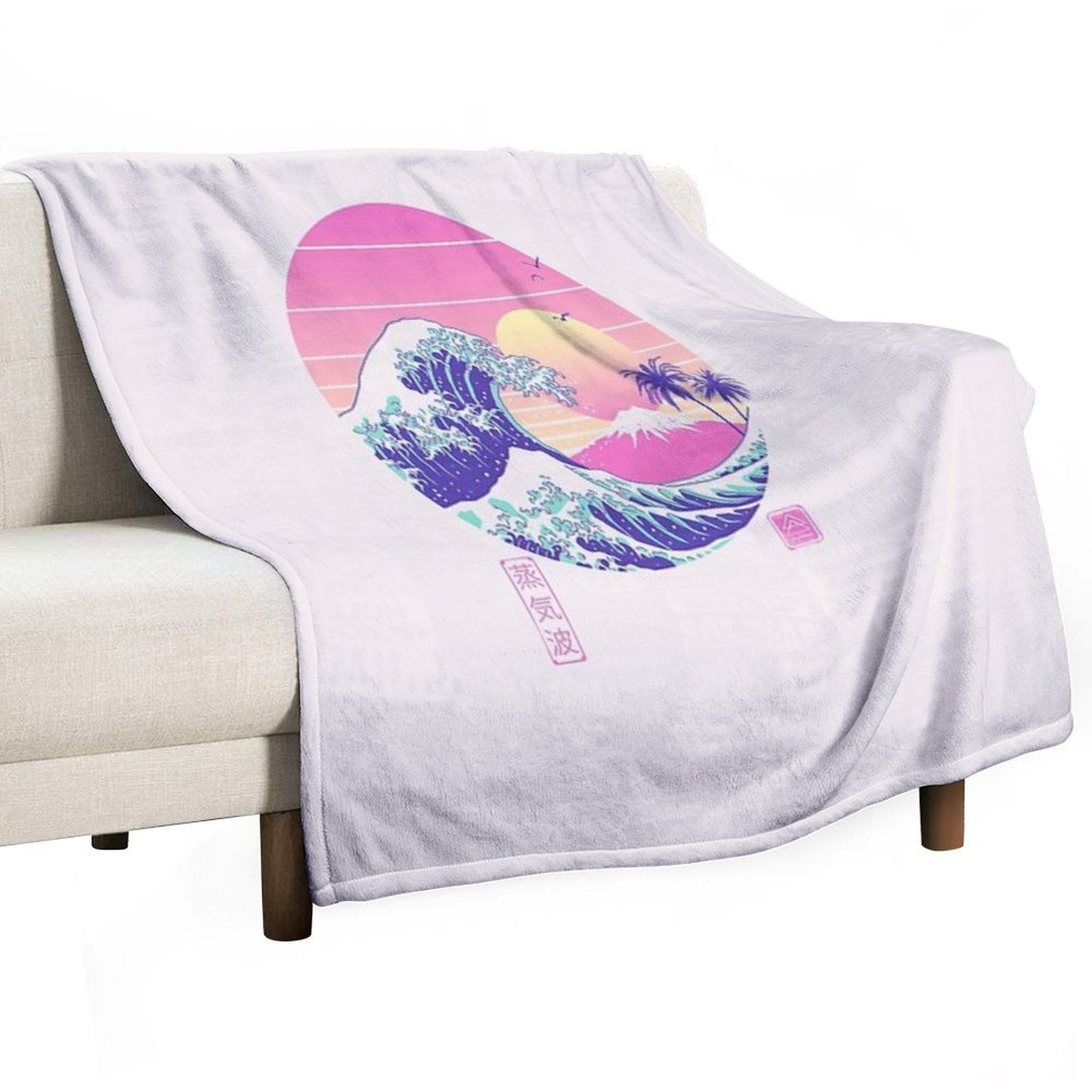 The Great Vaporwave Machine-washable Throw Blanket