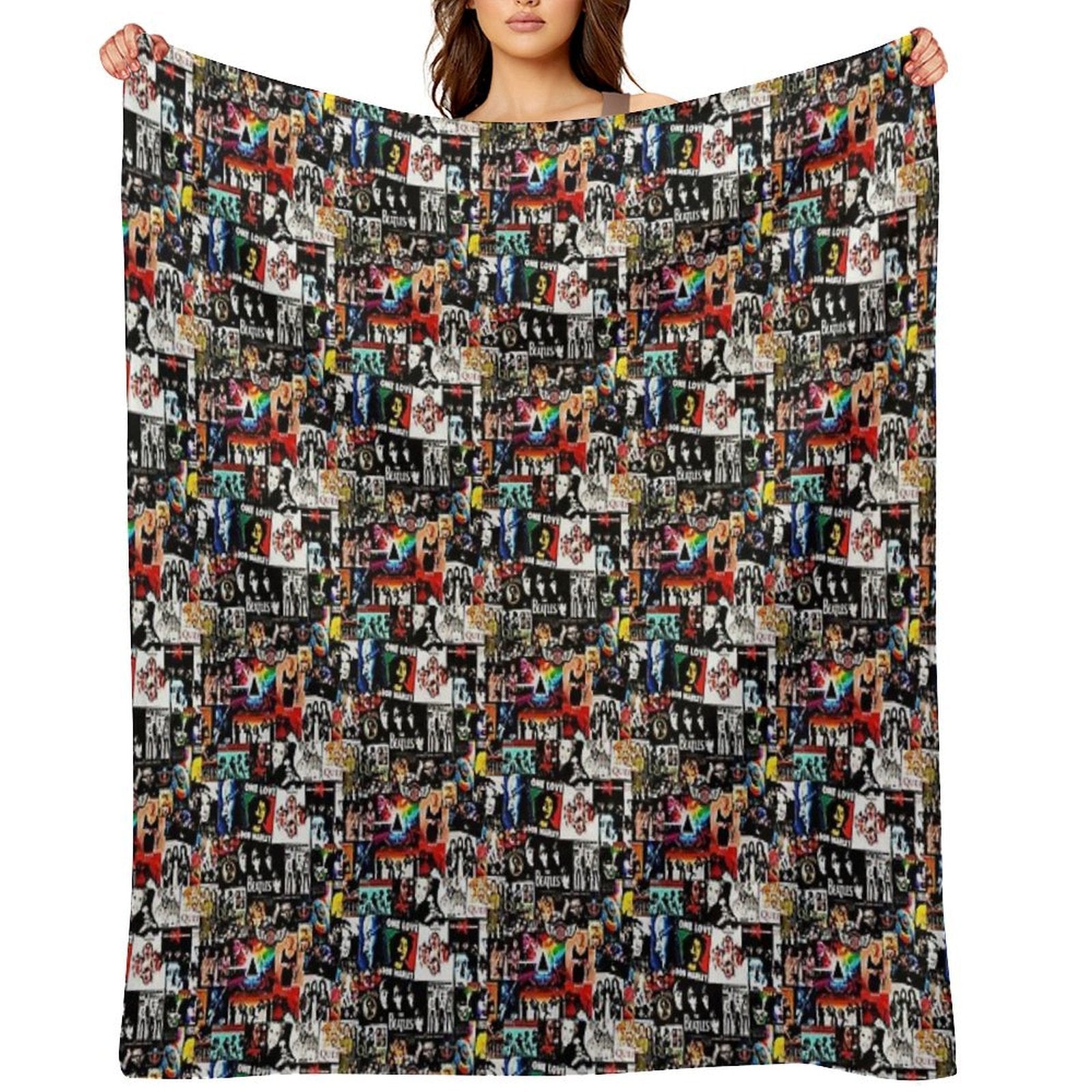 Rock Collage Anti-pilling Throw Blanket