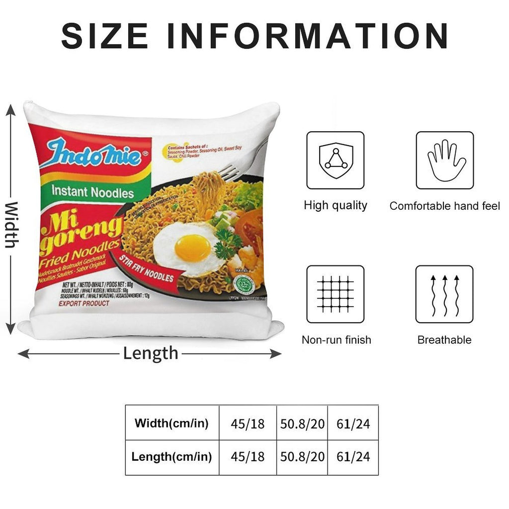 Indomie Original Flavour Soft Durable Construction Throw Pillow