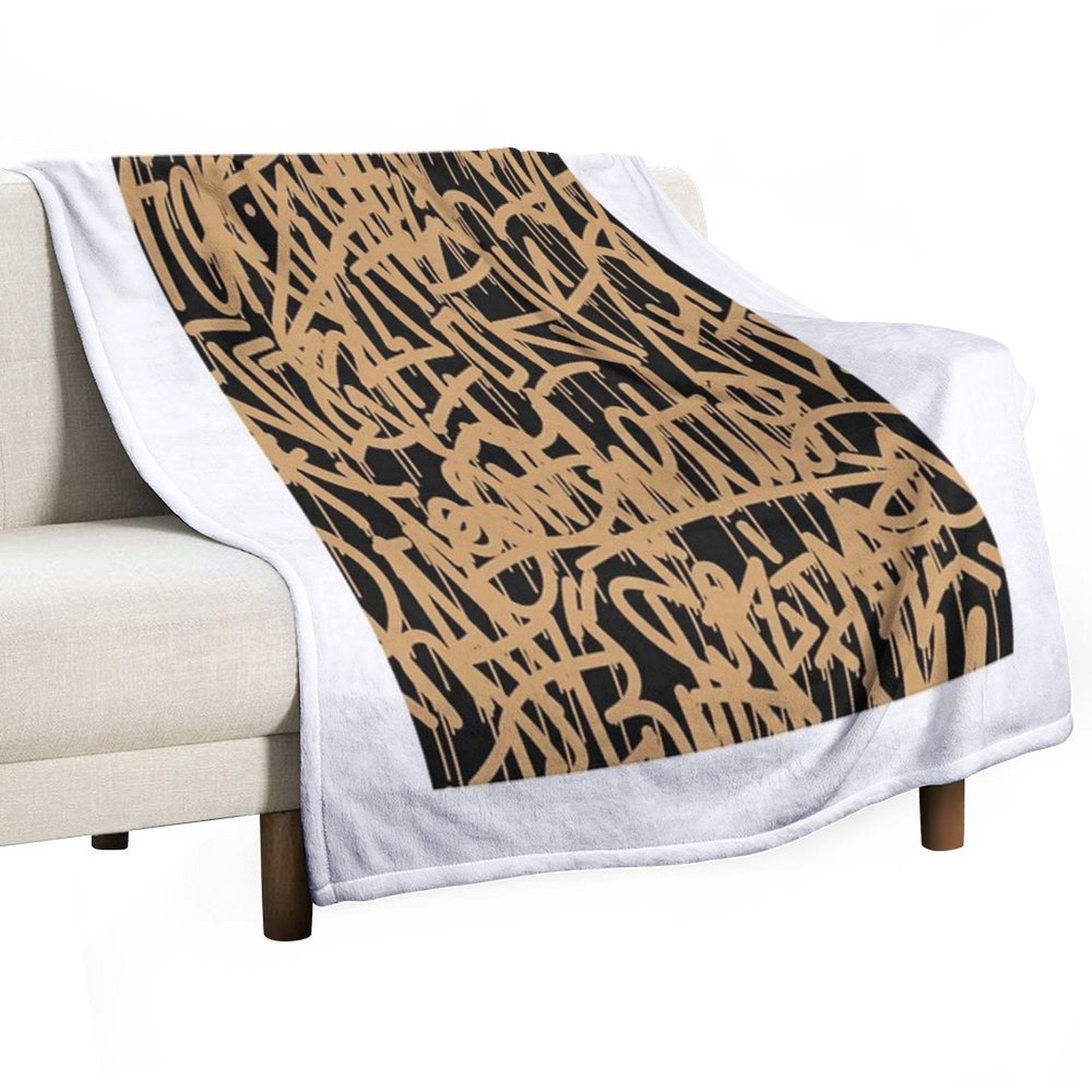 Graffiti Smudges And Drops Eco-conscious Throw Blanket