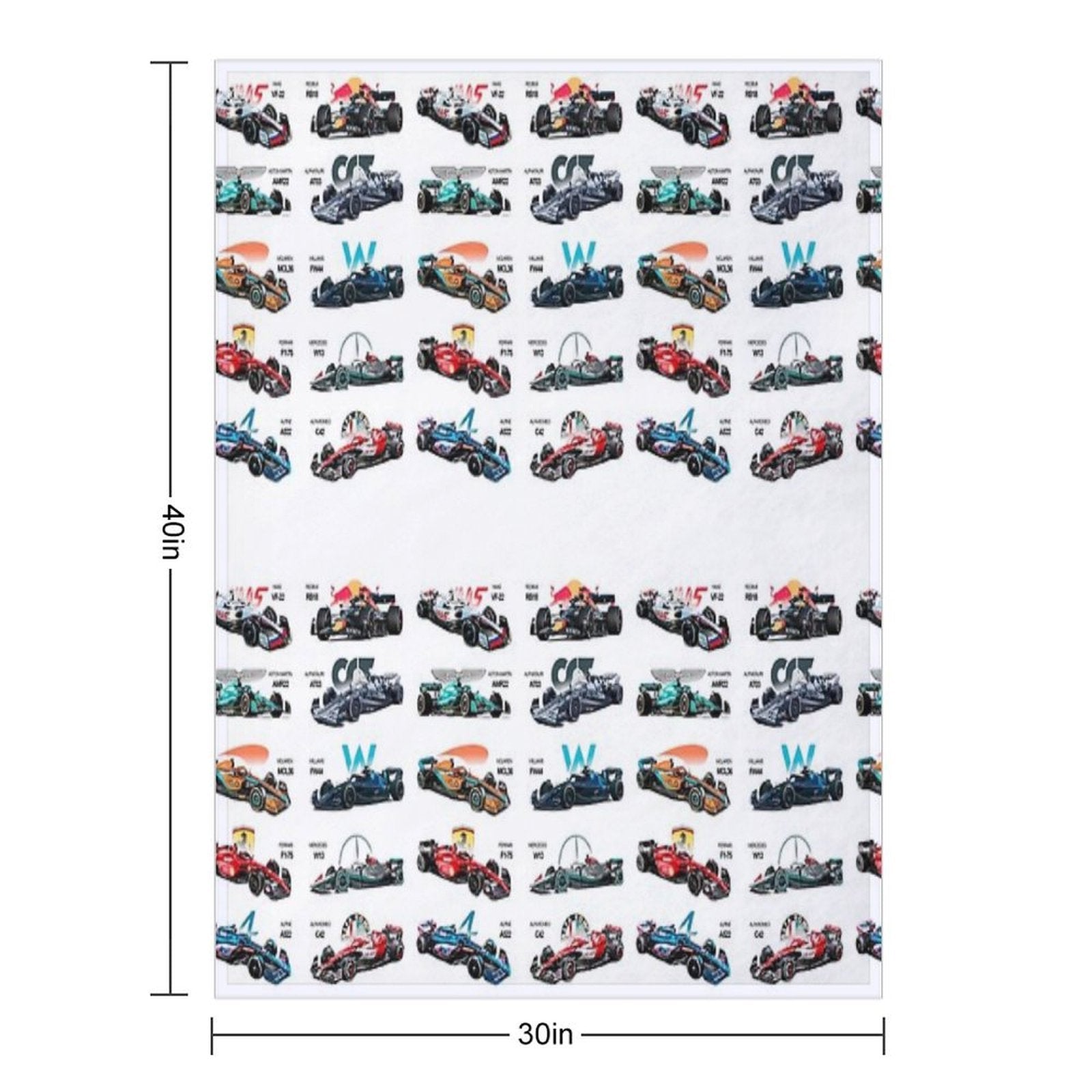 F1 All Cars 2022 Premium Throw Blanket