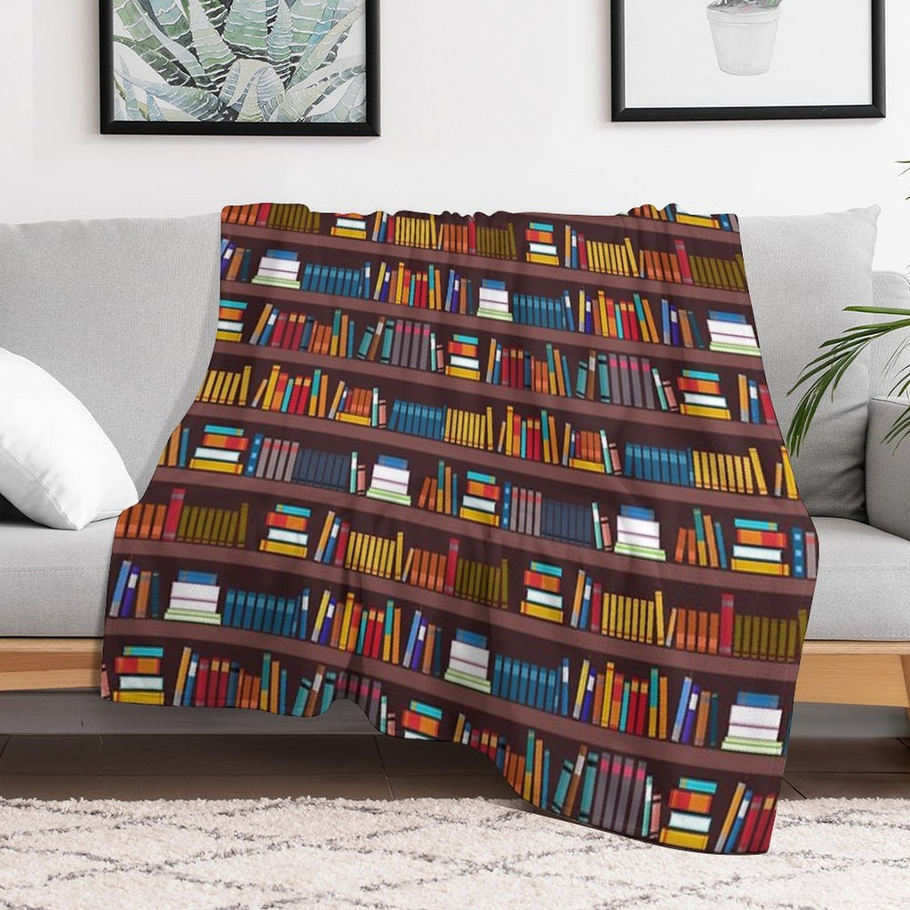 Book Pattern Durable Throw Blanket