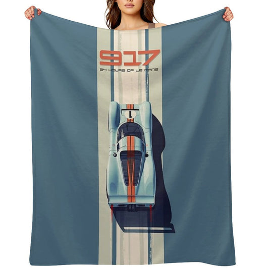 Porsche 917 24 Hours of Le Mans Race Car Gift-ready Throw Blanket
