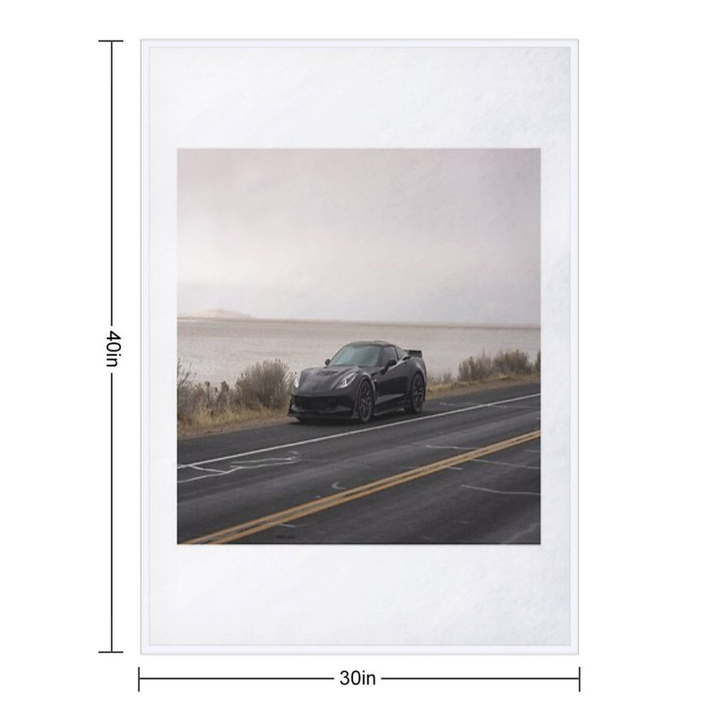 Corvette C7 Z06 Plush Throw Blanket
