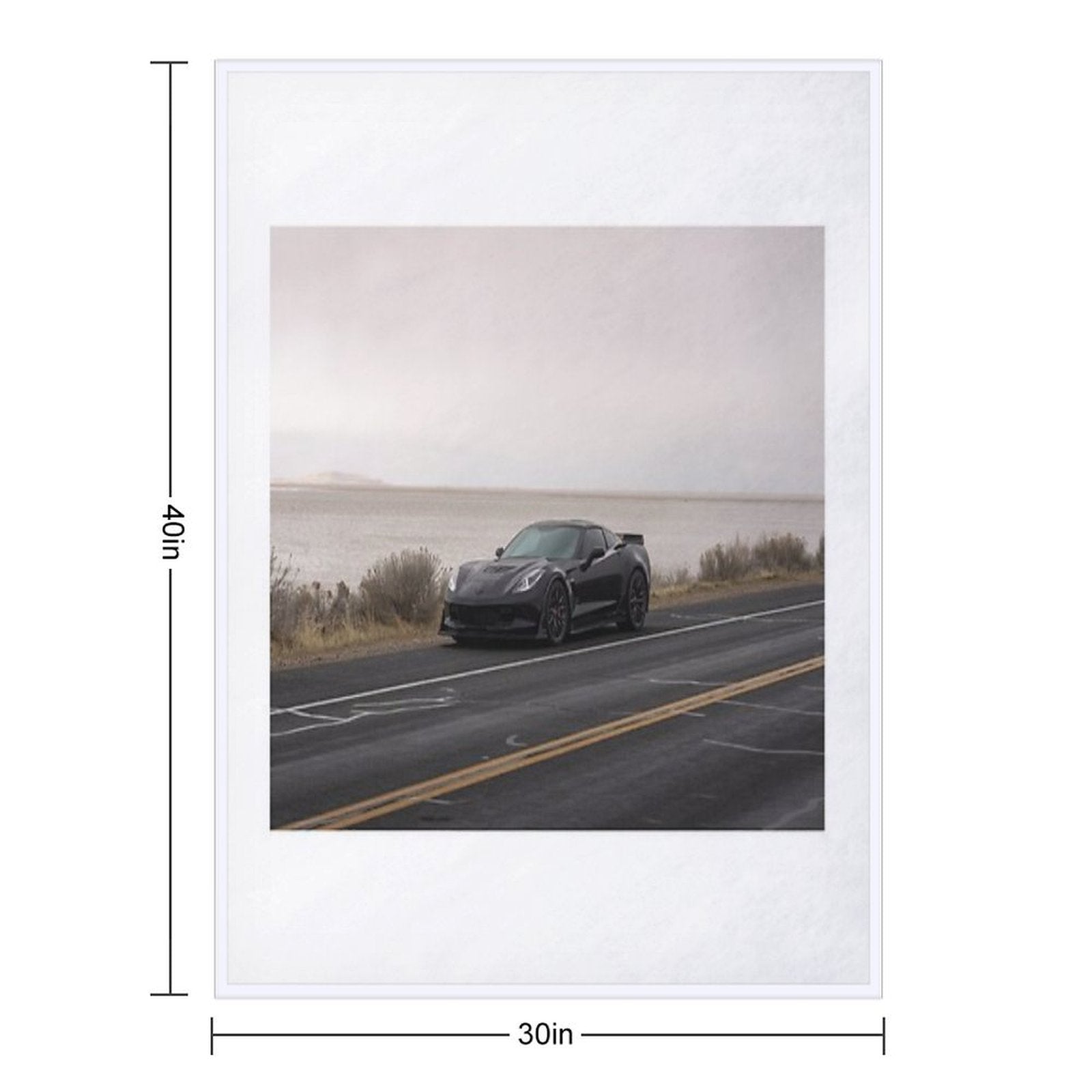Corvette C7 Z06 Plush Throw Blanket