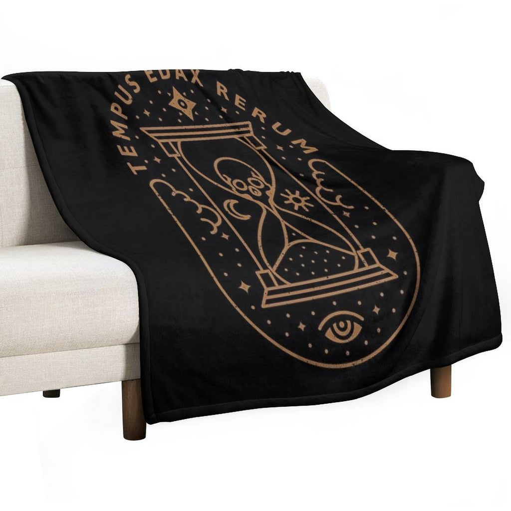 Tempus Edax Rerum Plush Throw Blanket