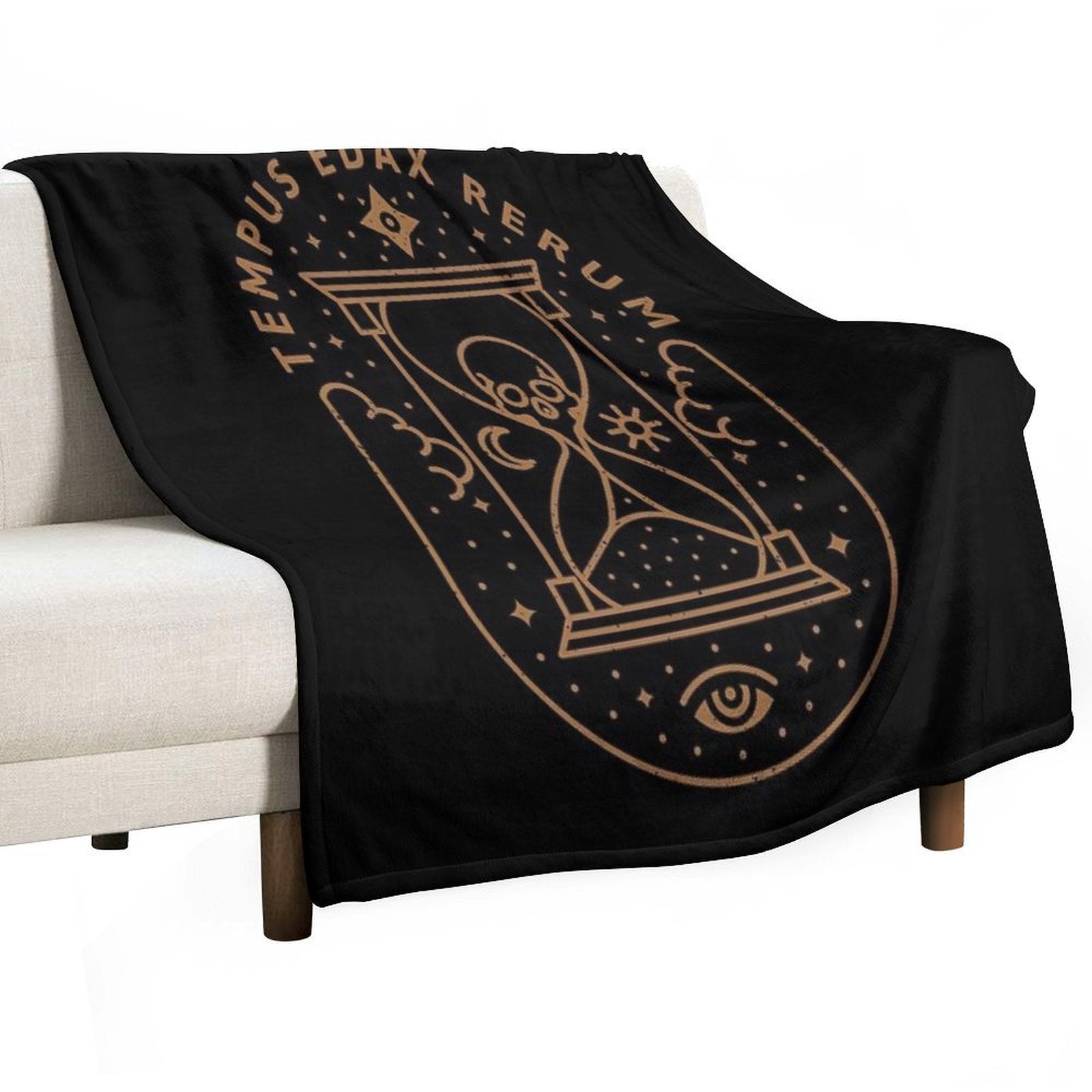 Tempus Edax Rerum Plush Throw Blanket