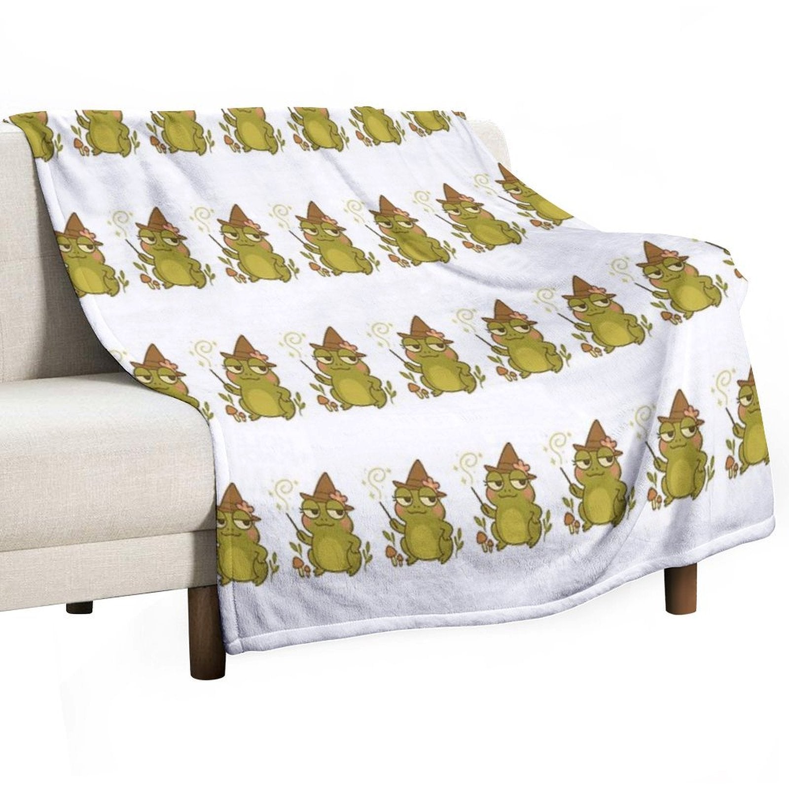Twigs Frog Compact Throw Blanket