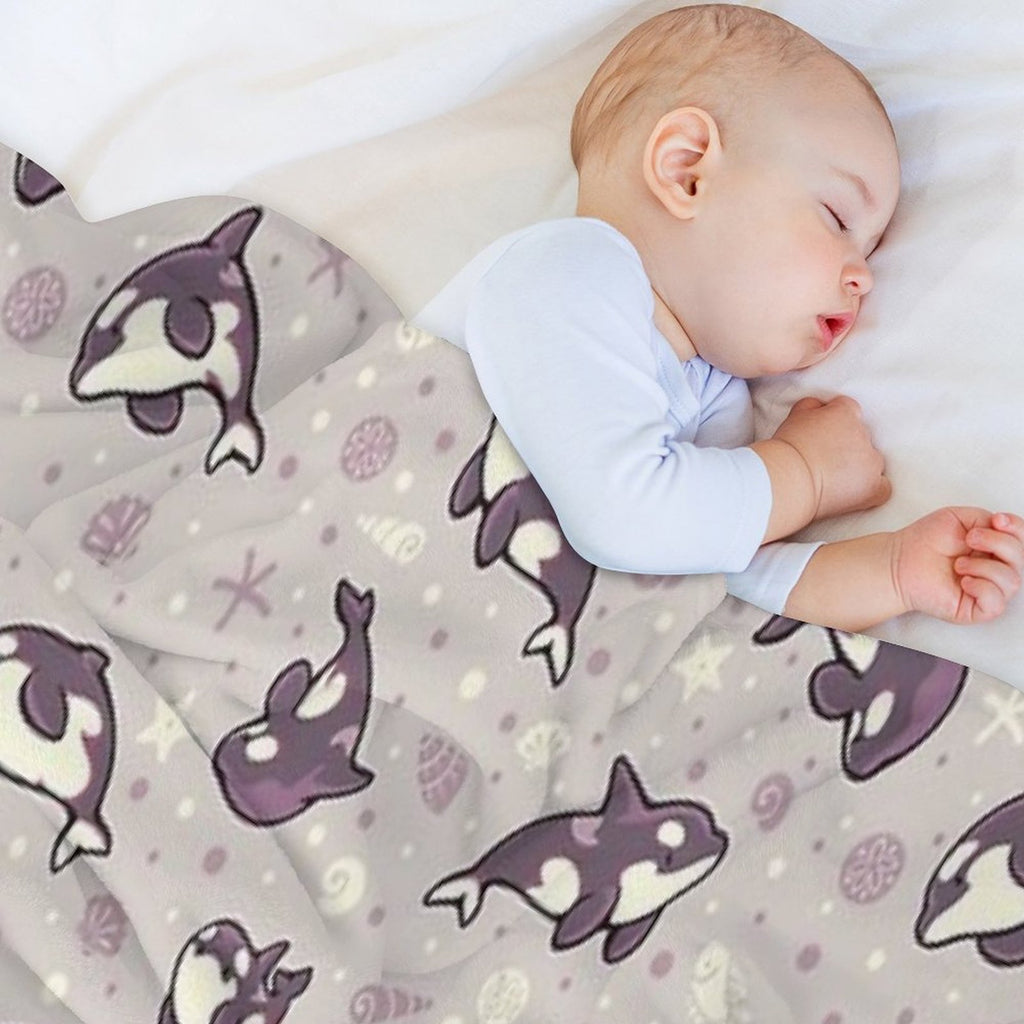 Jelly Bean Orcas Gift-ready Throw Blanket