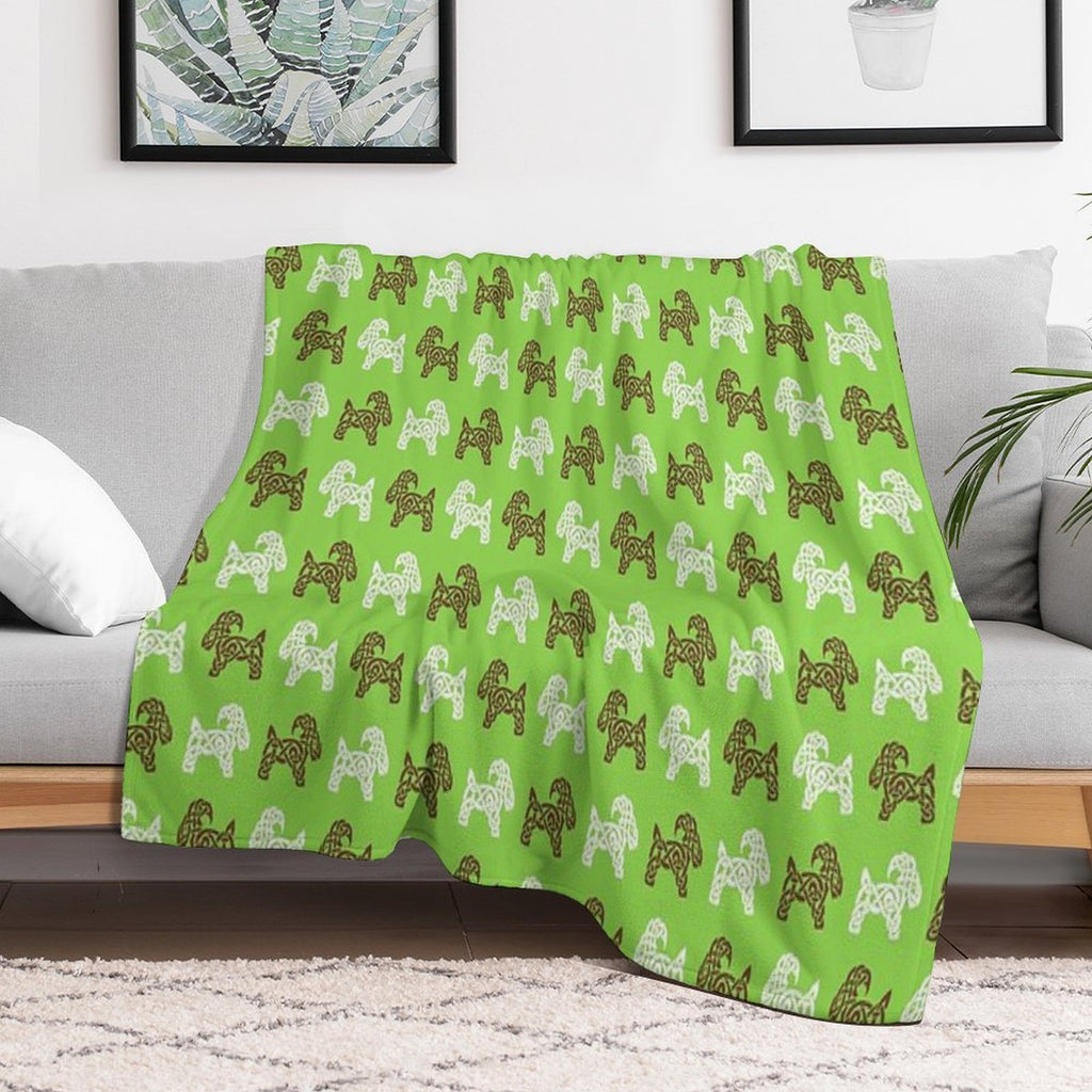 Celtic Goats in White And Brown Velvety-soft Throw Blanket