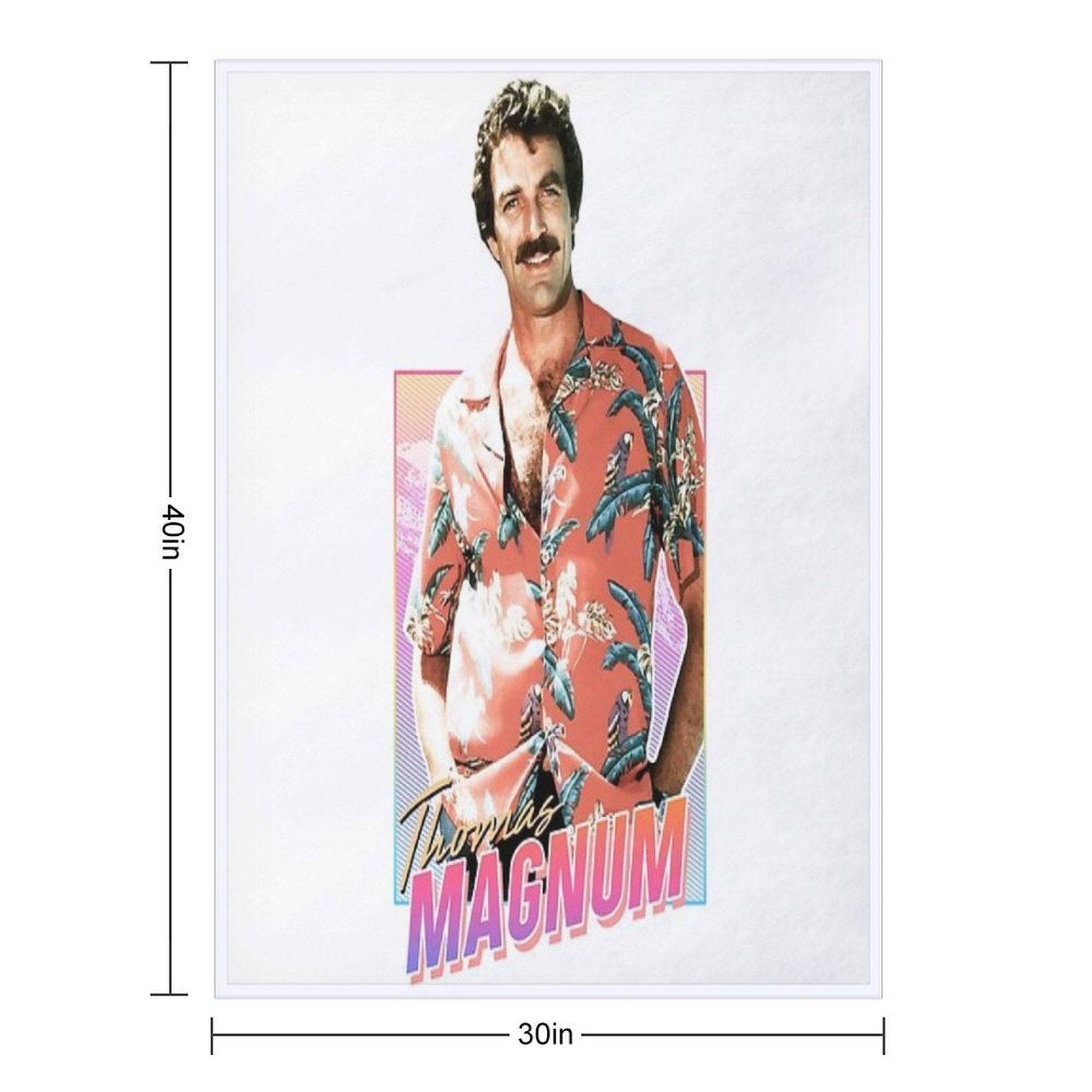 Thomas Magnum - 80s Design Versatility Throw Blanket