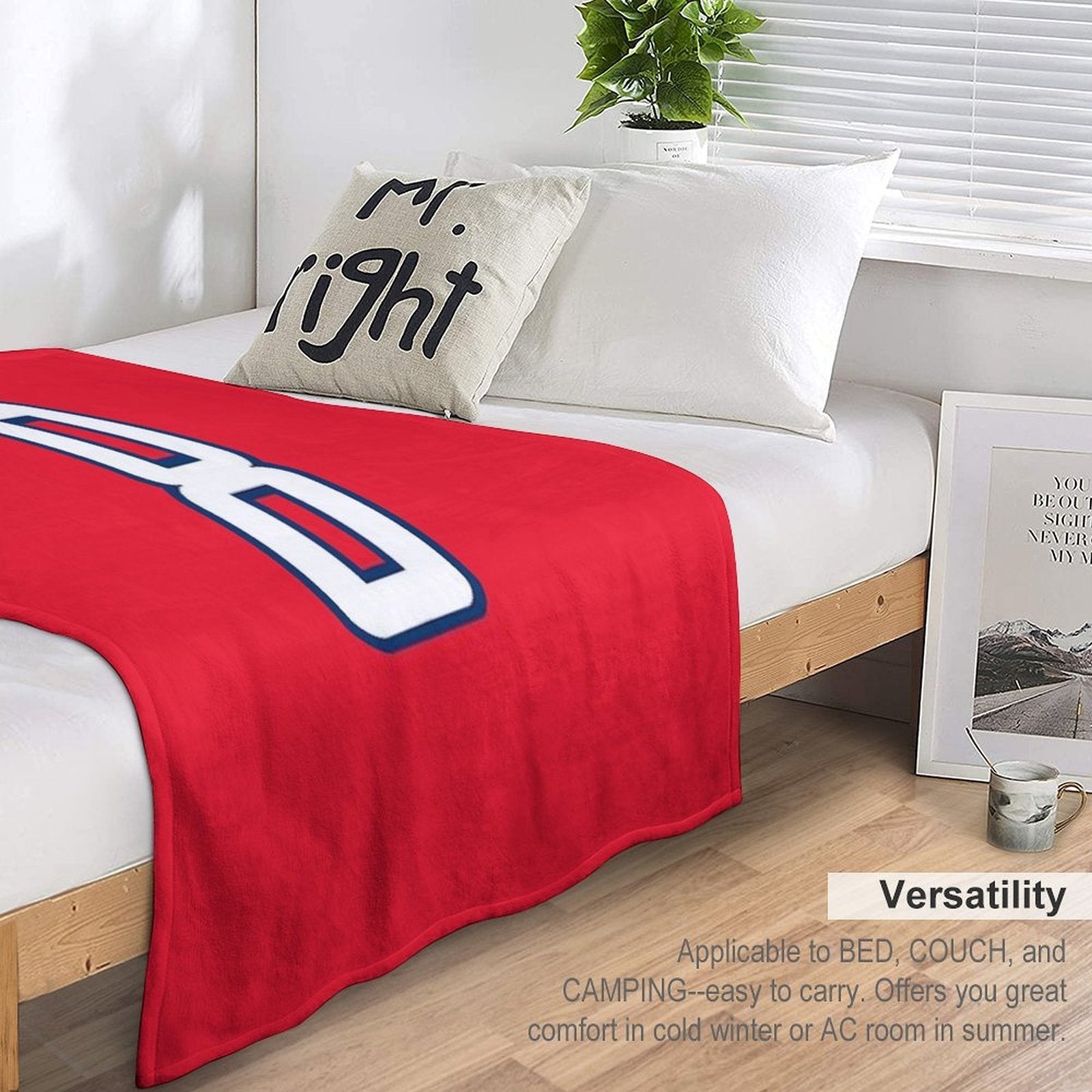 Alex Ovechkin 8 Sustainable Throw Blanket