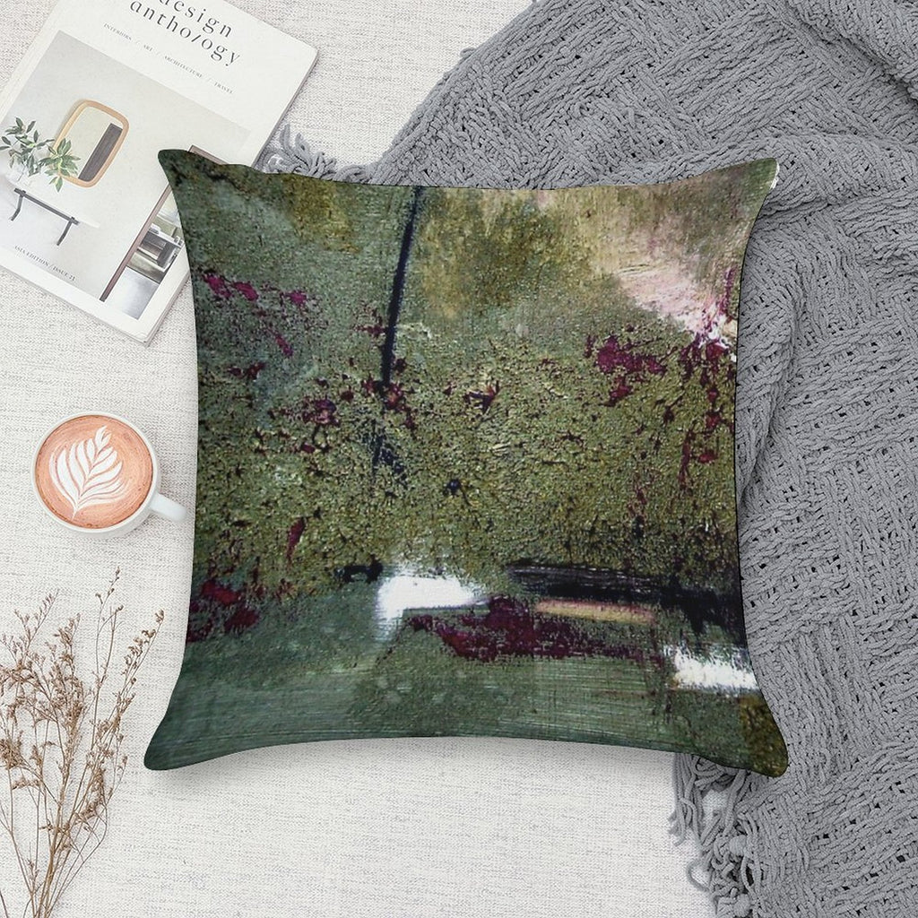 Sage And Plum Textured Abstract Soft Washable Throw Pillow