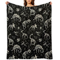 Excavated Dinosaur Fossils Shrink-resistant Throw Blanket